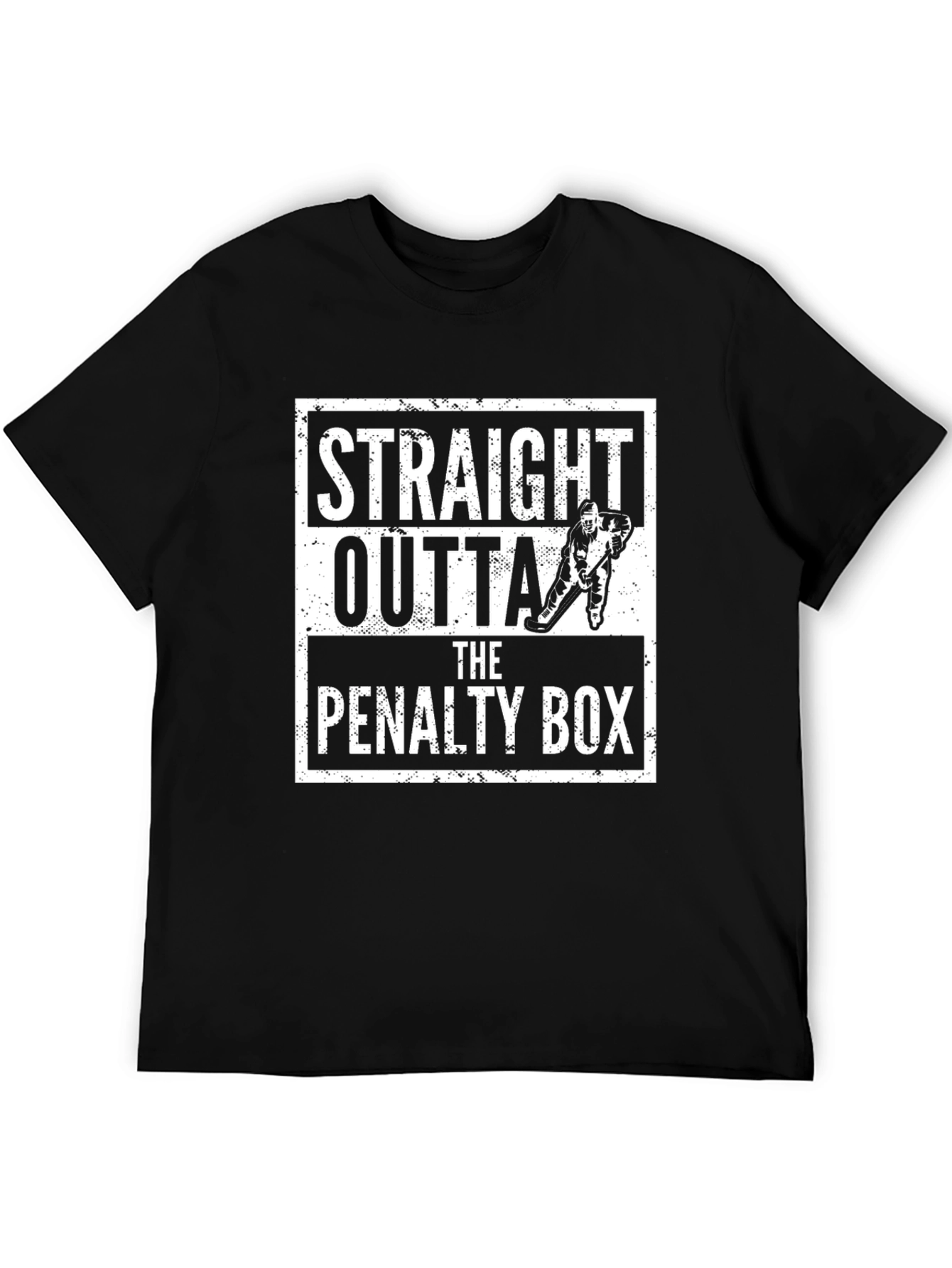 Straight Outta The Penalty Box Black Graphic Tee