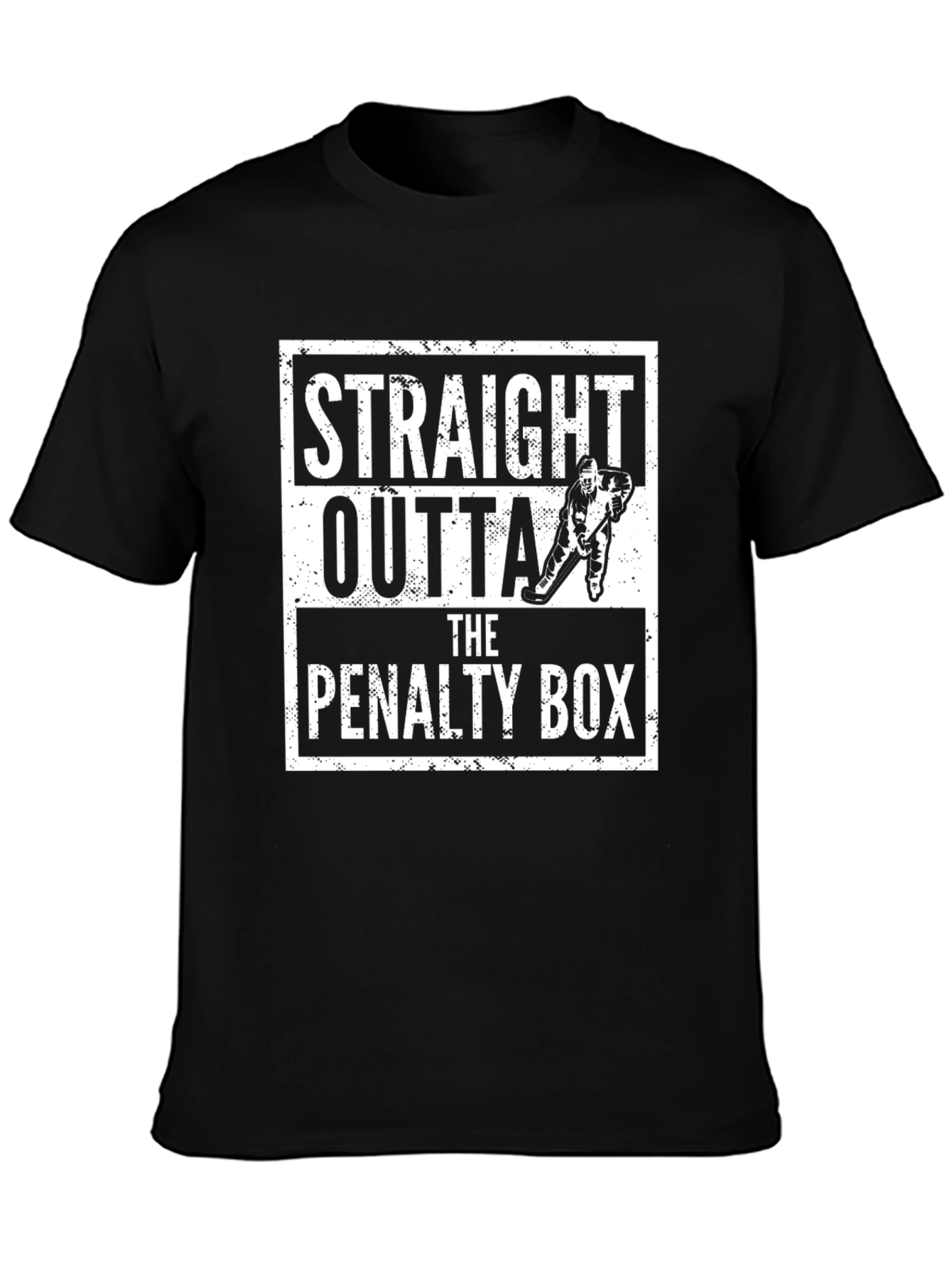 Straight Outta The Penalty Box Black Graphic Tee