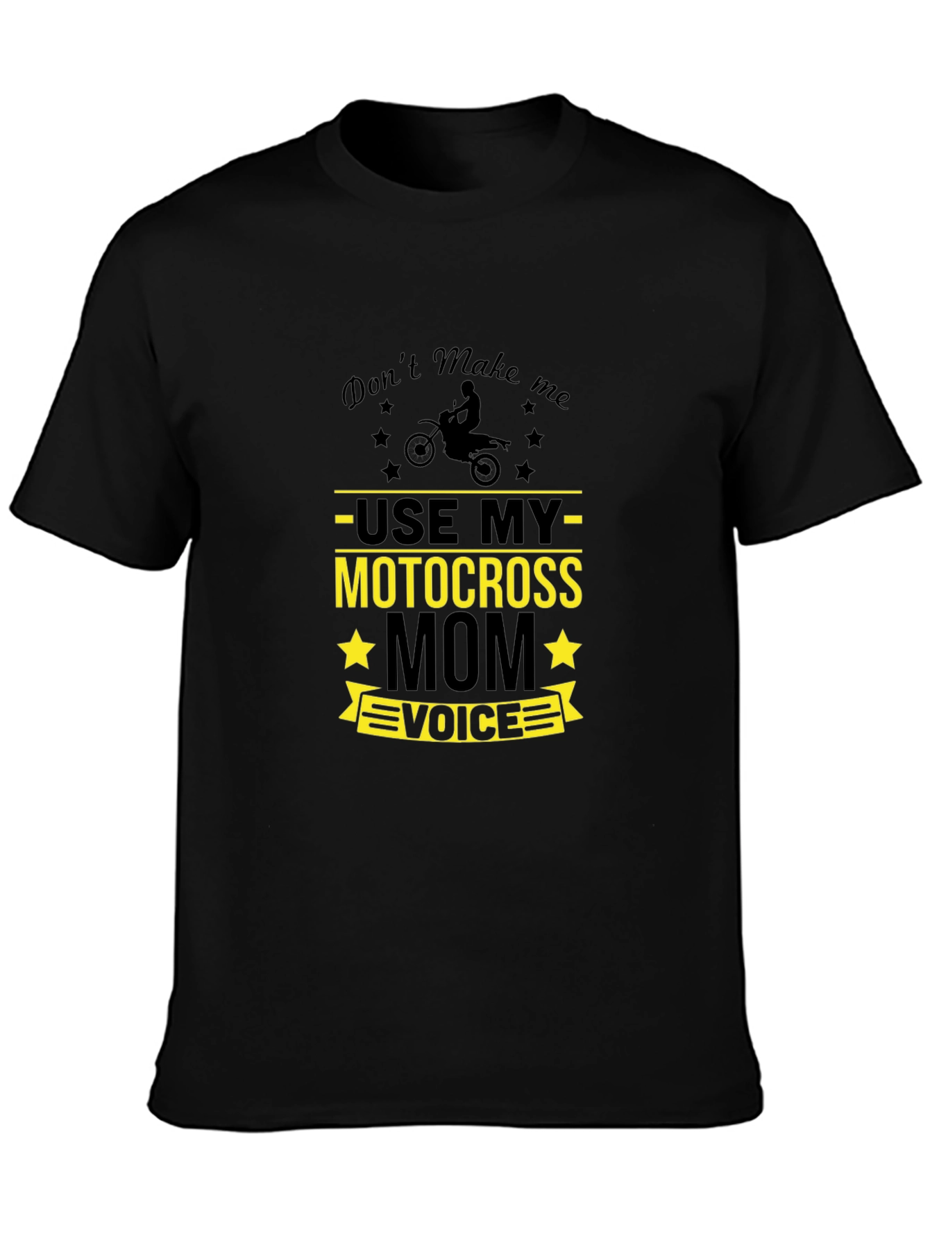 Motocross Mom Voice Black Graphic Tee