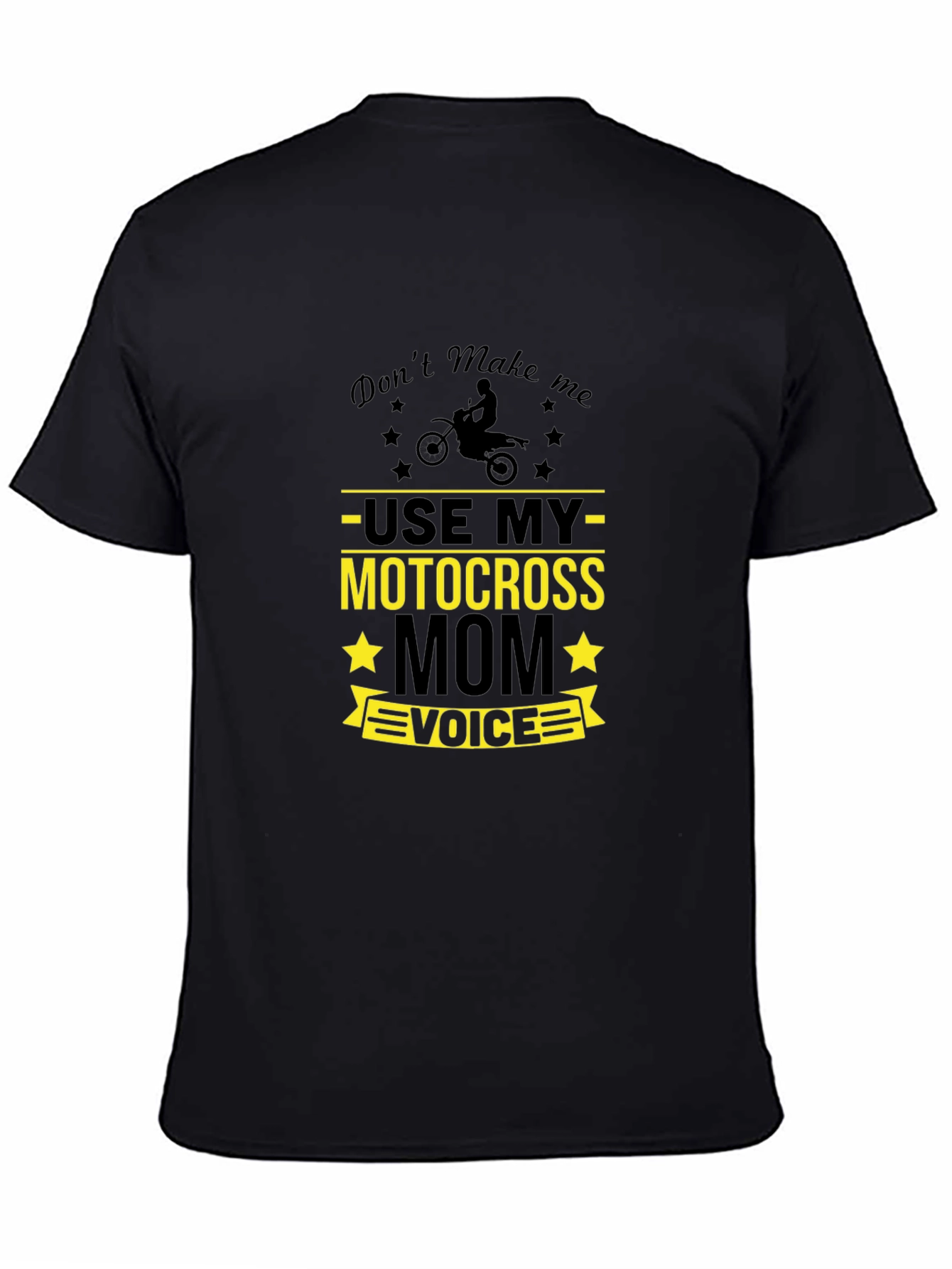 Motocross Mom Voice Black Graphic Tee