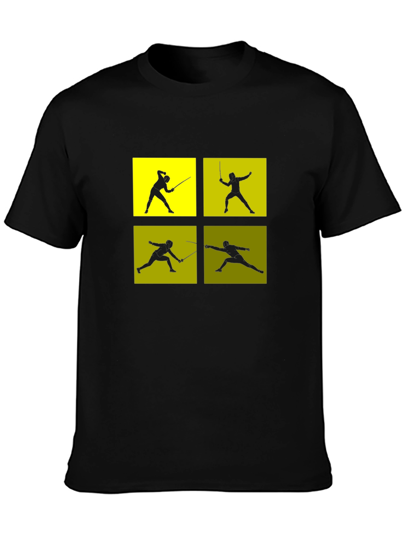 Fencing Silhouette Graphic T-Shirt