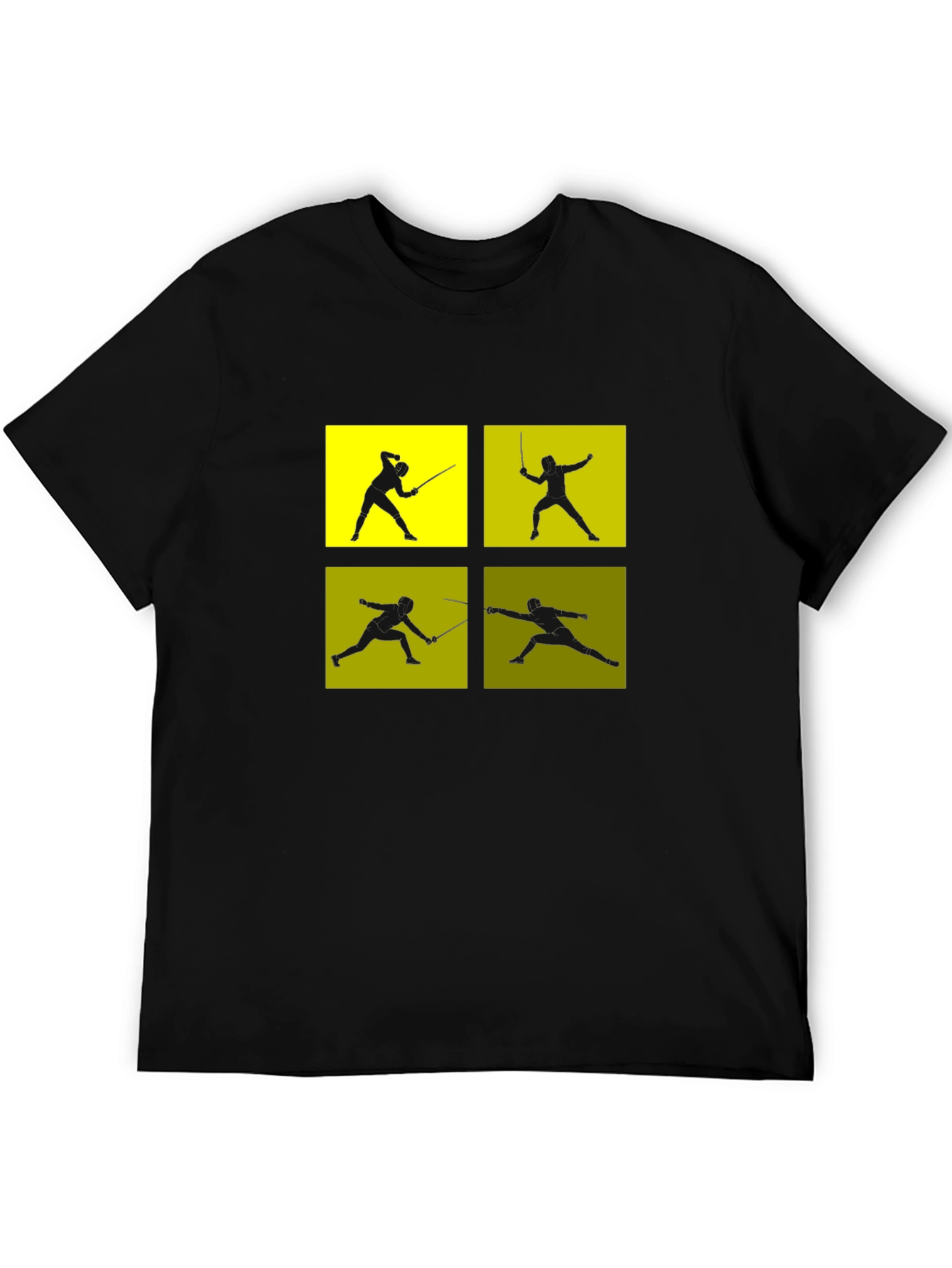 Fencing Silhouette Graphic T-Shirt