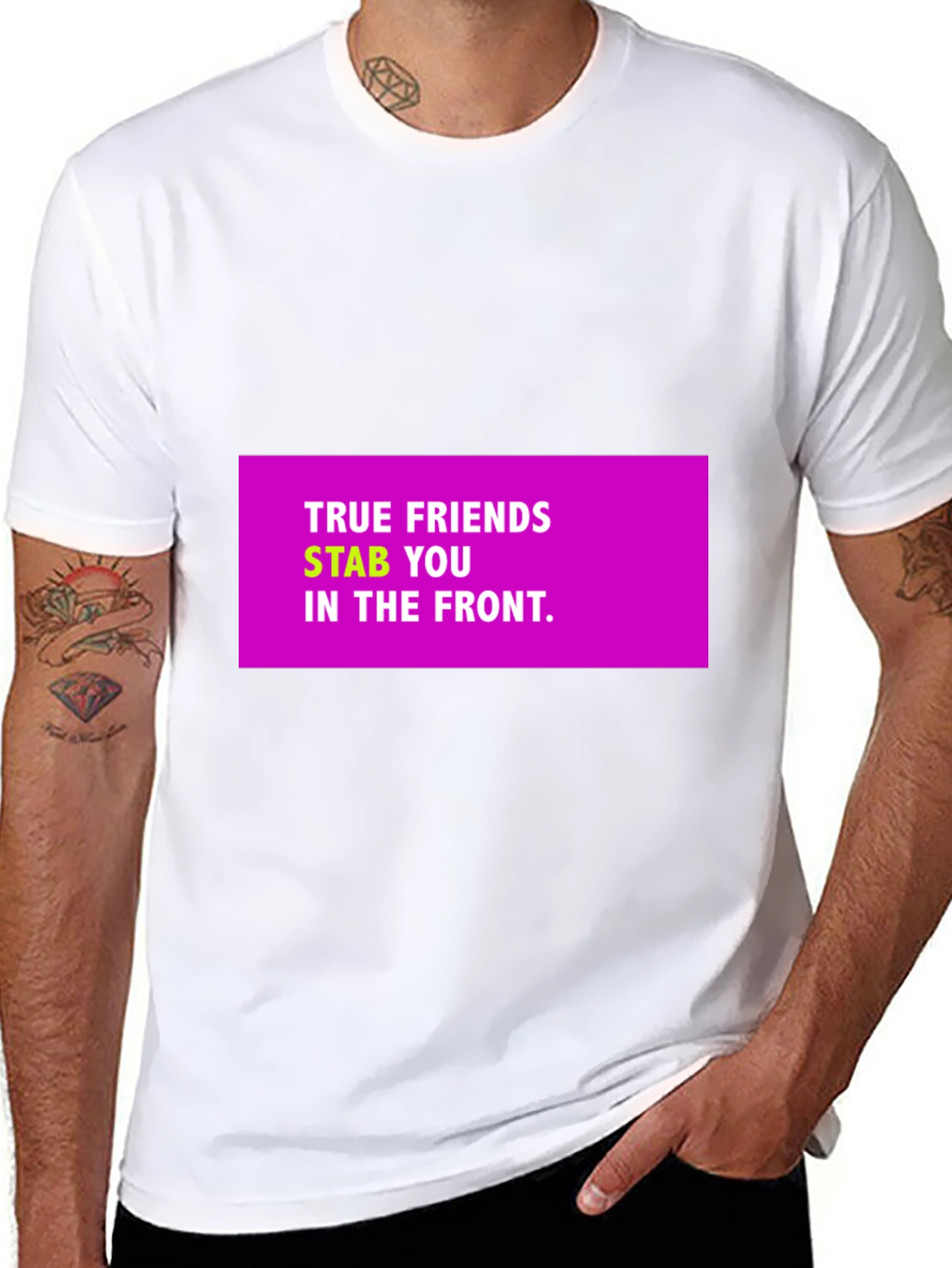 True Friends Funny Graphic T-Shirt