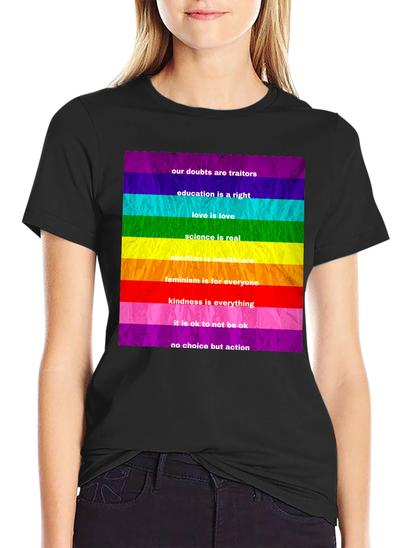 Rainbow Pride Slogan T-Shirt