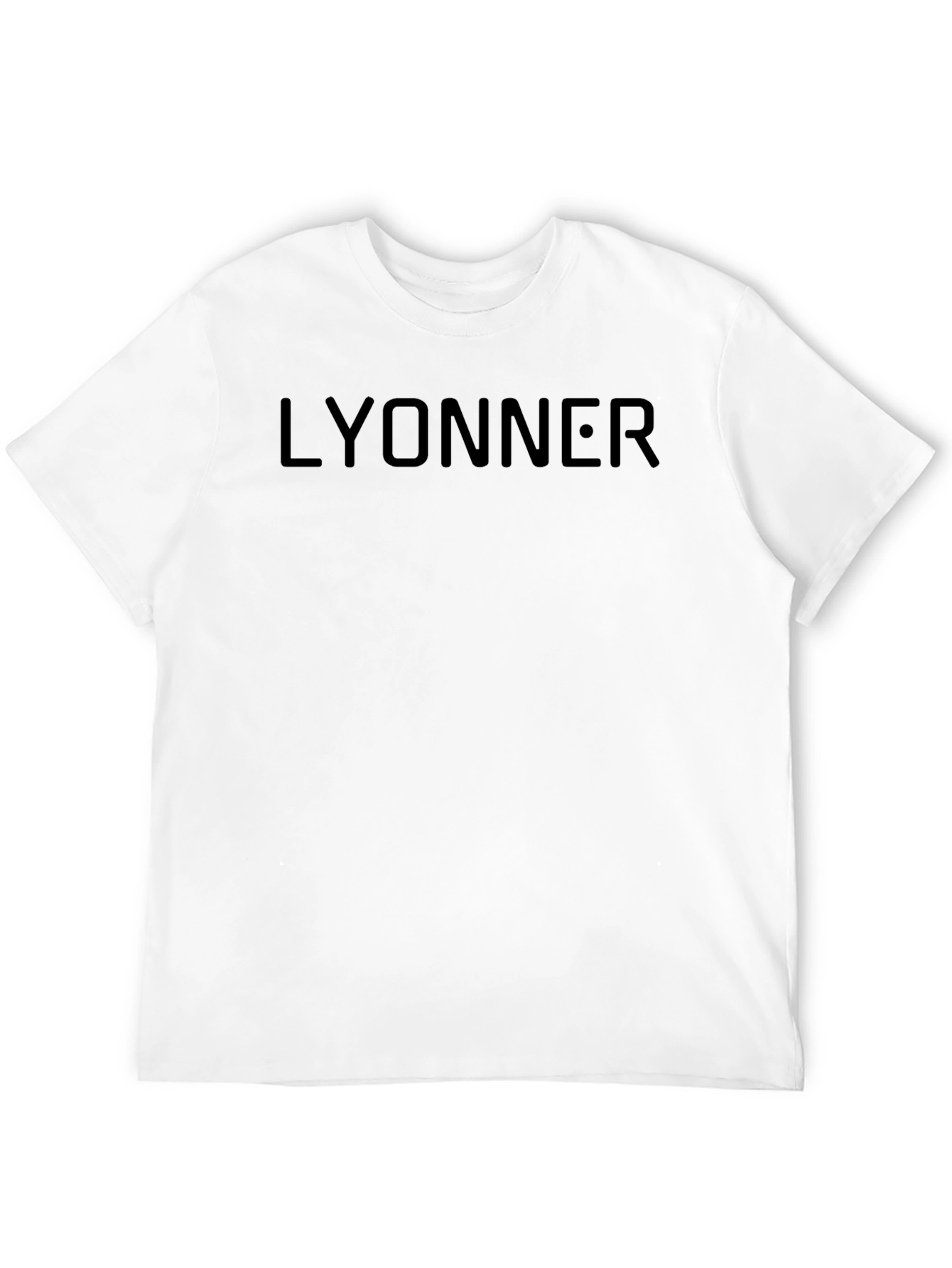 LYONNER Mens Black Crew Neck T-Shirt