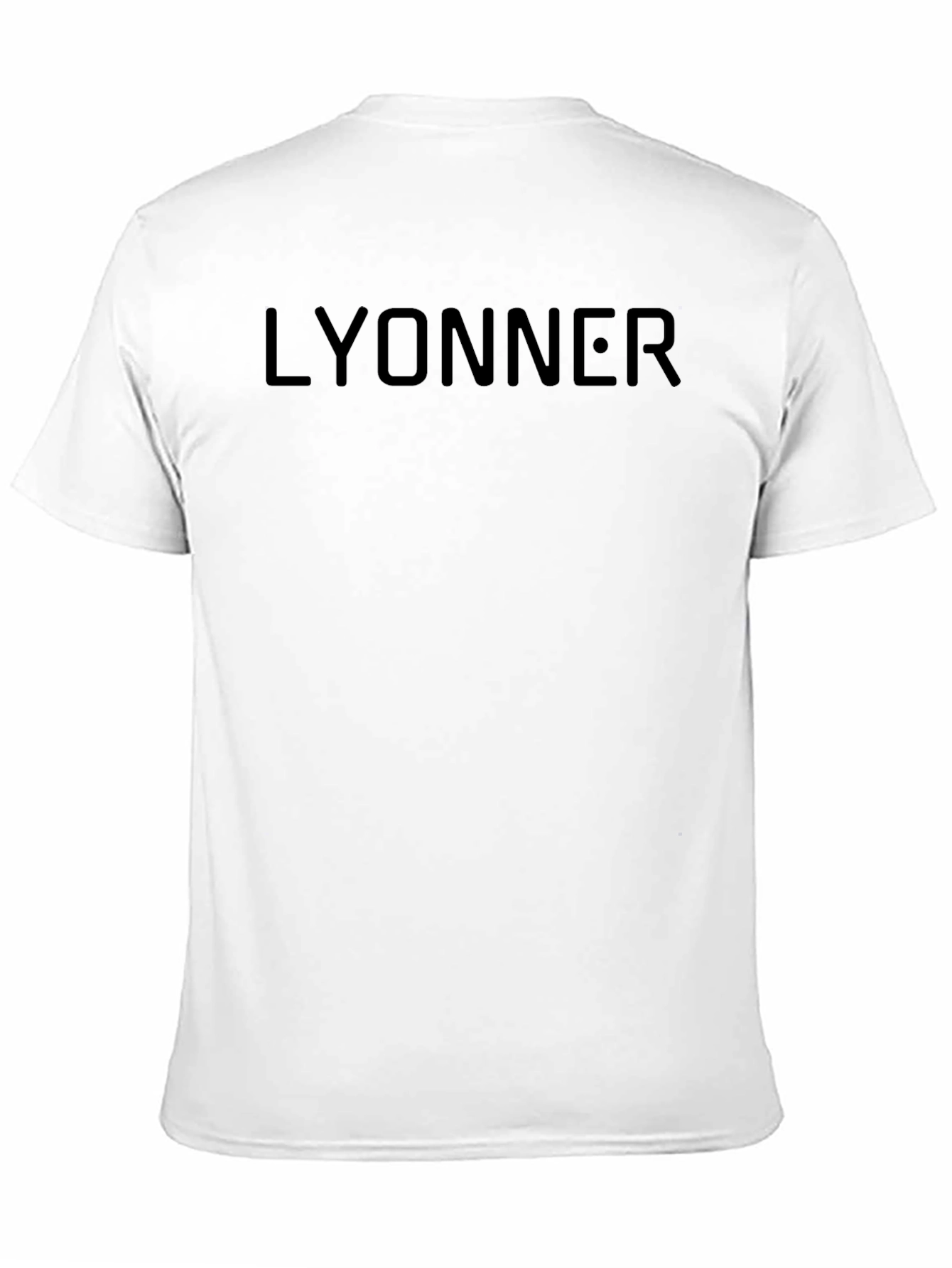 LYONNER Mens Black Crew Neck T-Shirt