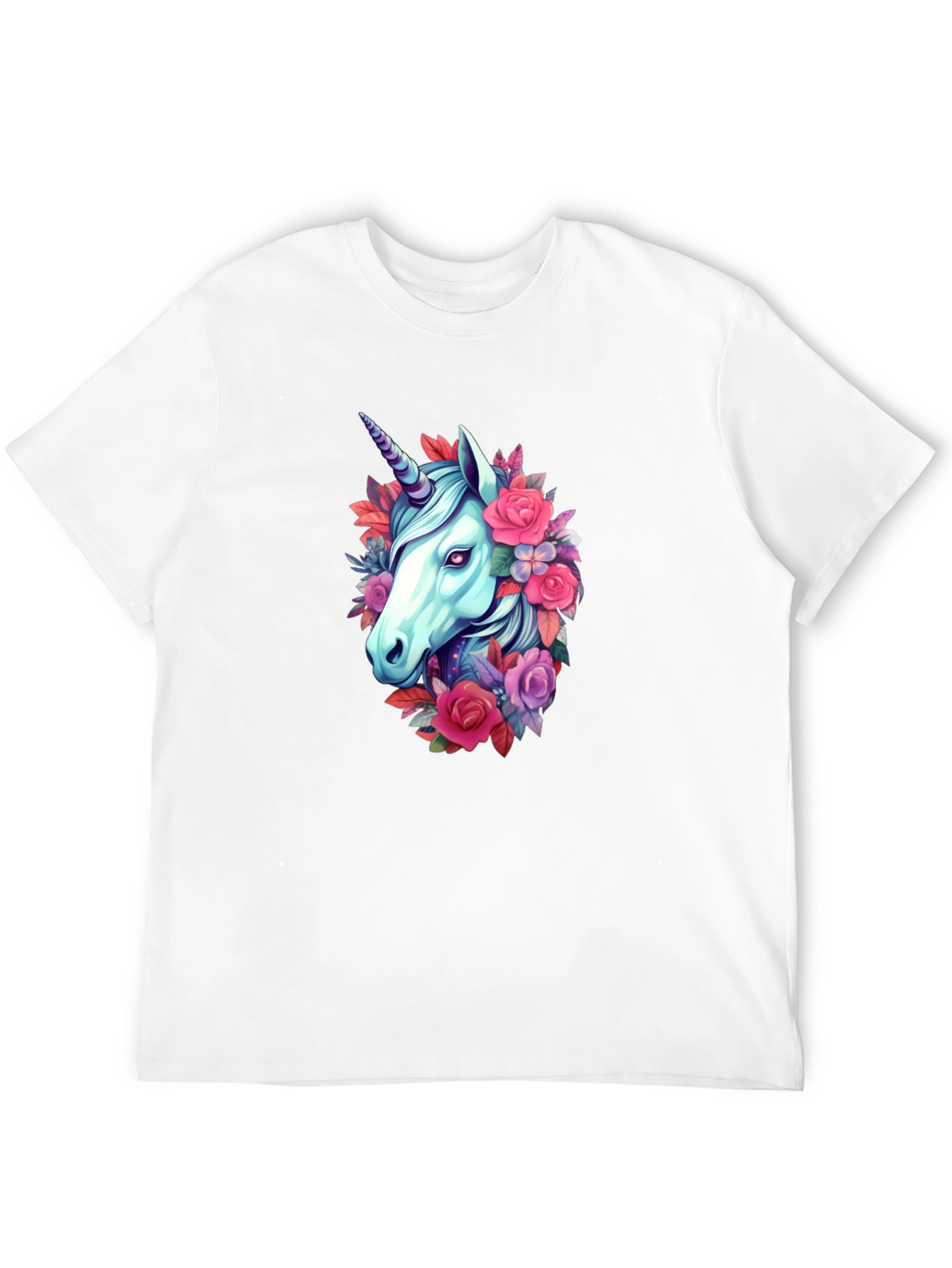 Floral Unicorn Graphic T-Shirt