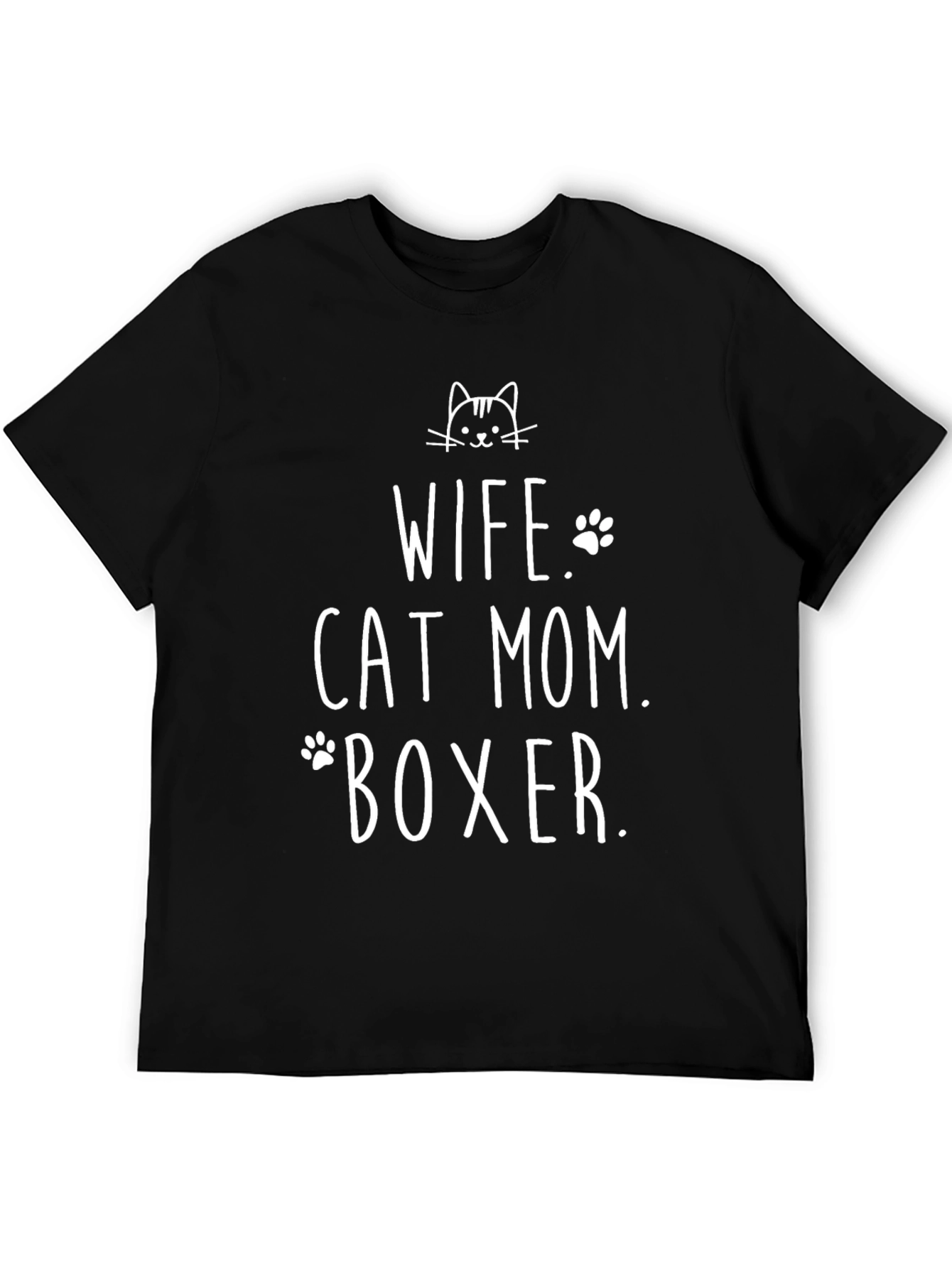 Wife Cat Mom Boxer T-Shirt