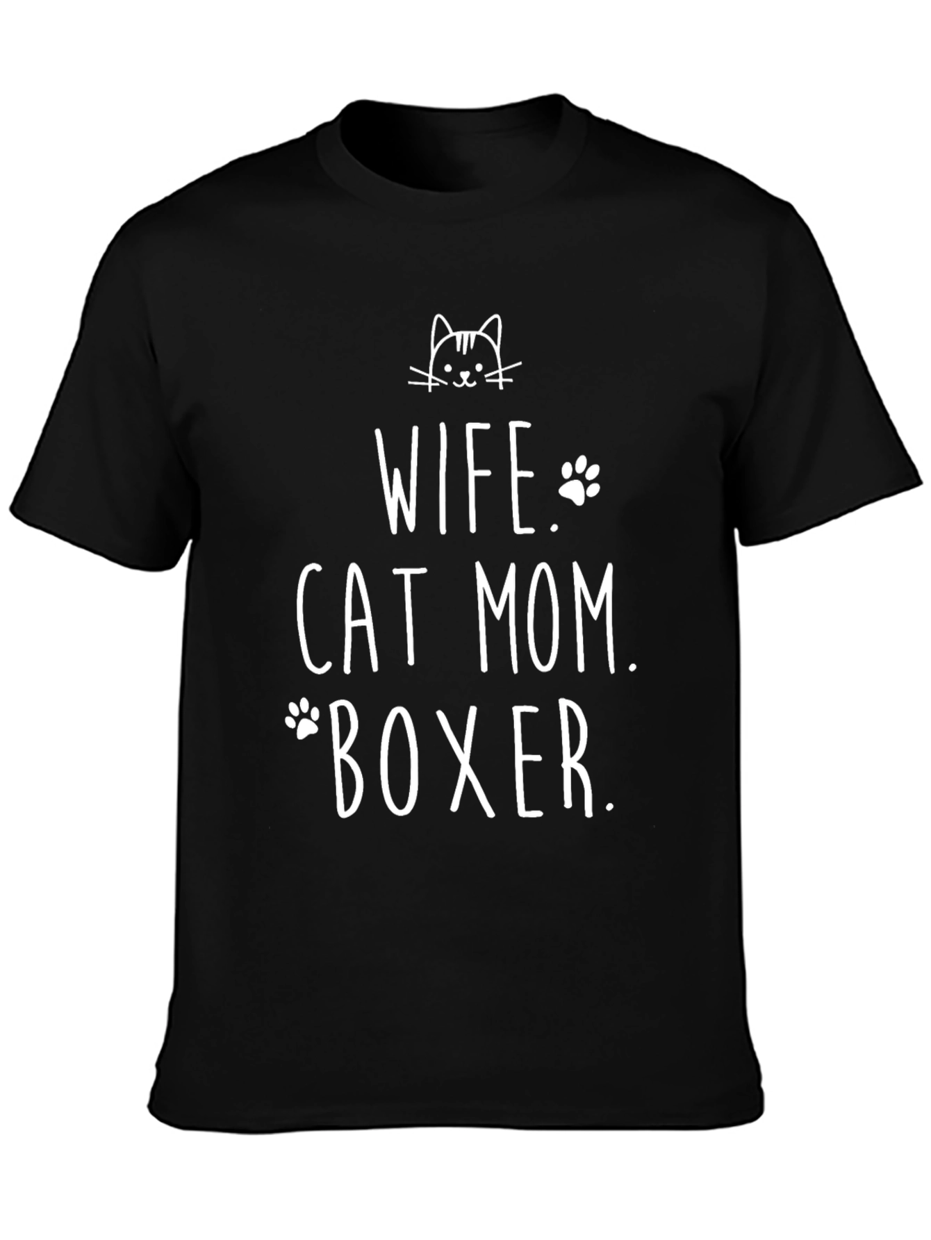 Wife Cat Mom Boxer T-Shirt