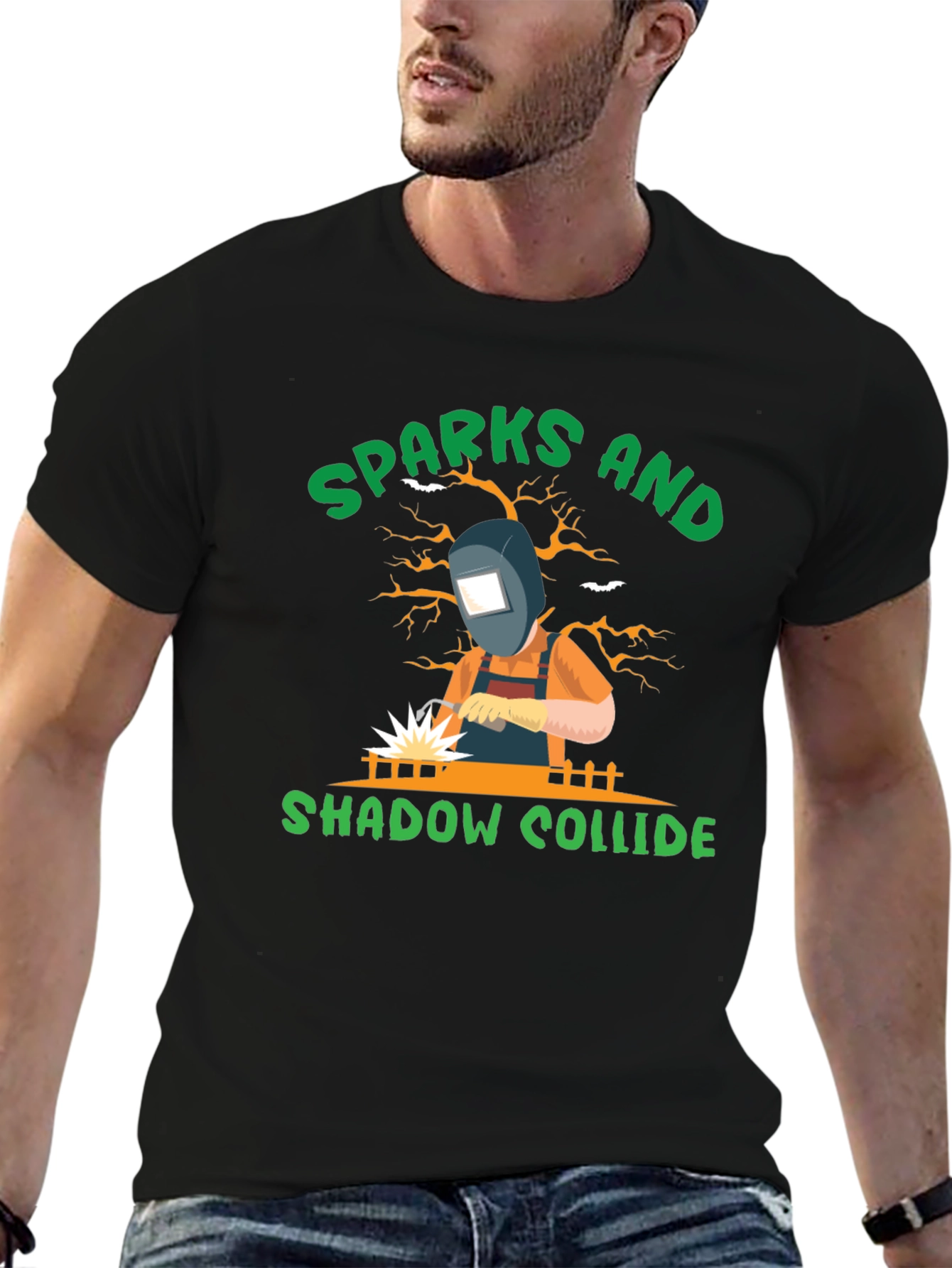Sparks and Shadow Welding T-Shirt