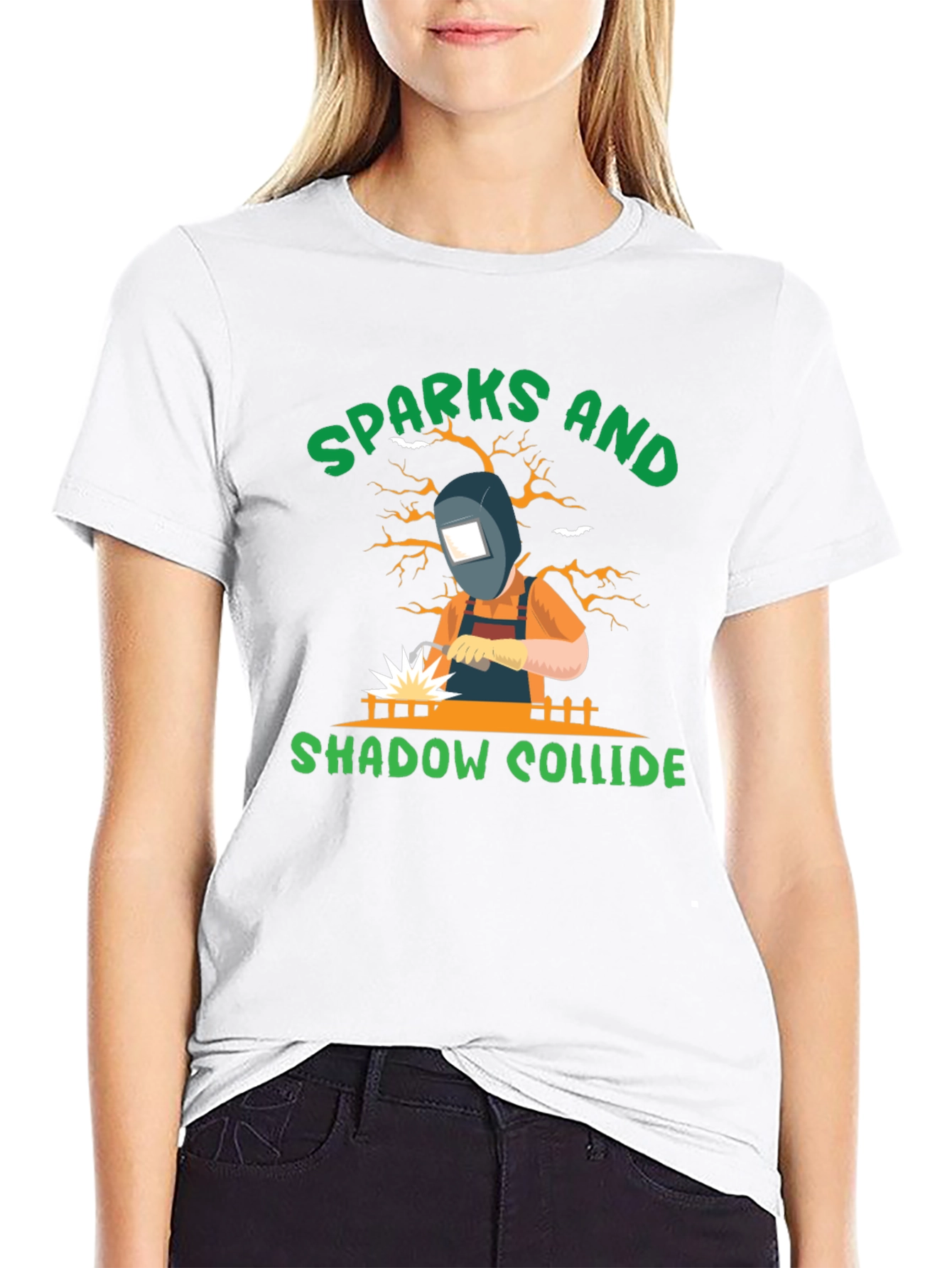 Sparks and Shadow Welding T-Shirt