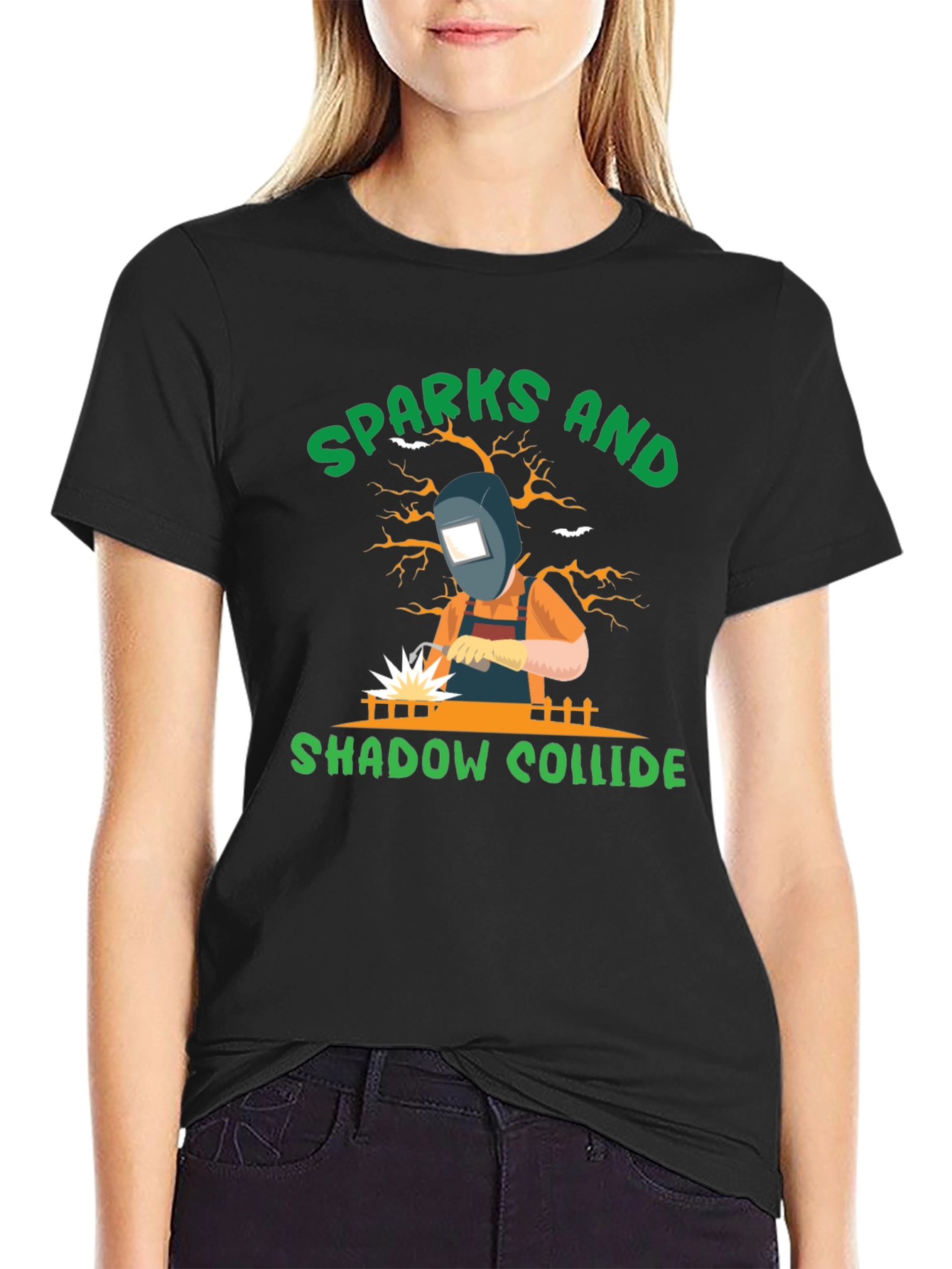 Sparks and Shadow Welding T-Shirt