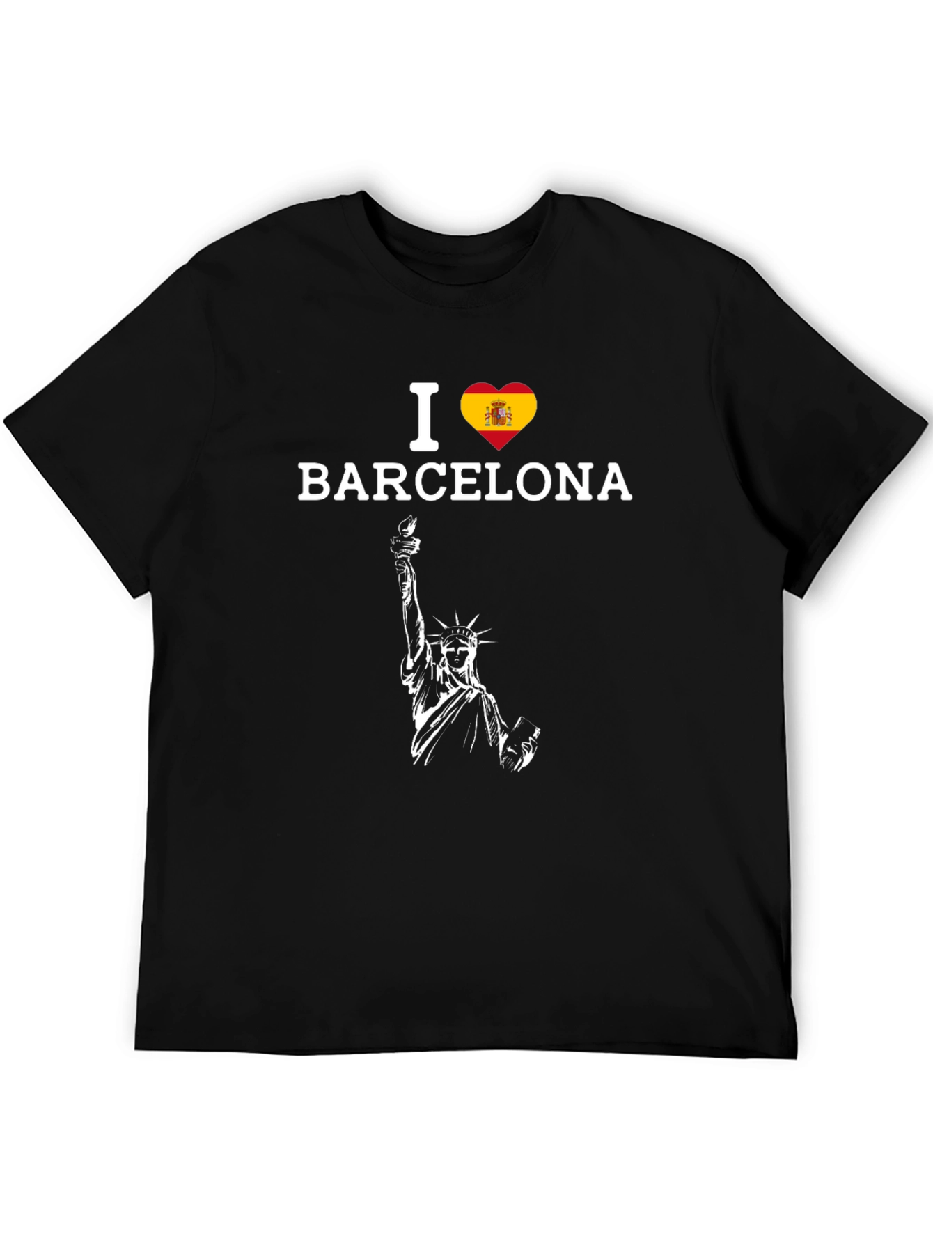 I Love Barcelona Spain Heart Graphic T-Shirt