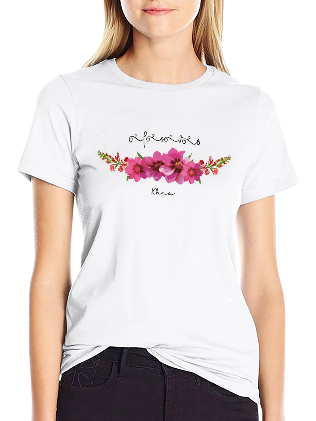 Floral Pink T-Shirt - Elegant Comfort