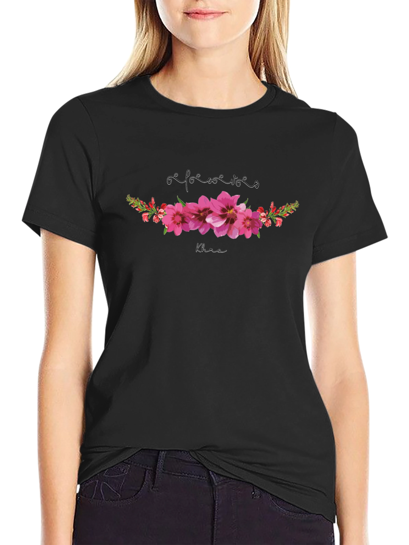 Floral Pink T-Shirt - Elegant Comfort