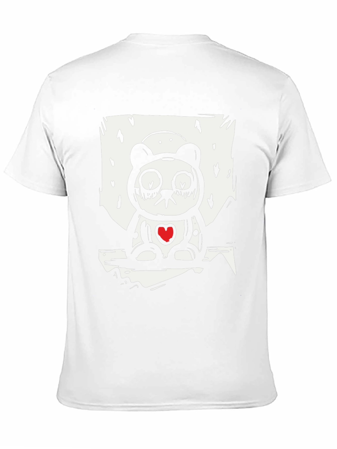 Sad Panda Heart Graphic Tee - Black