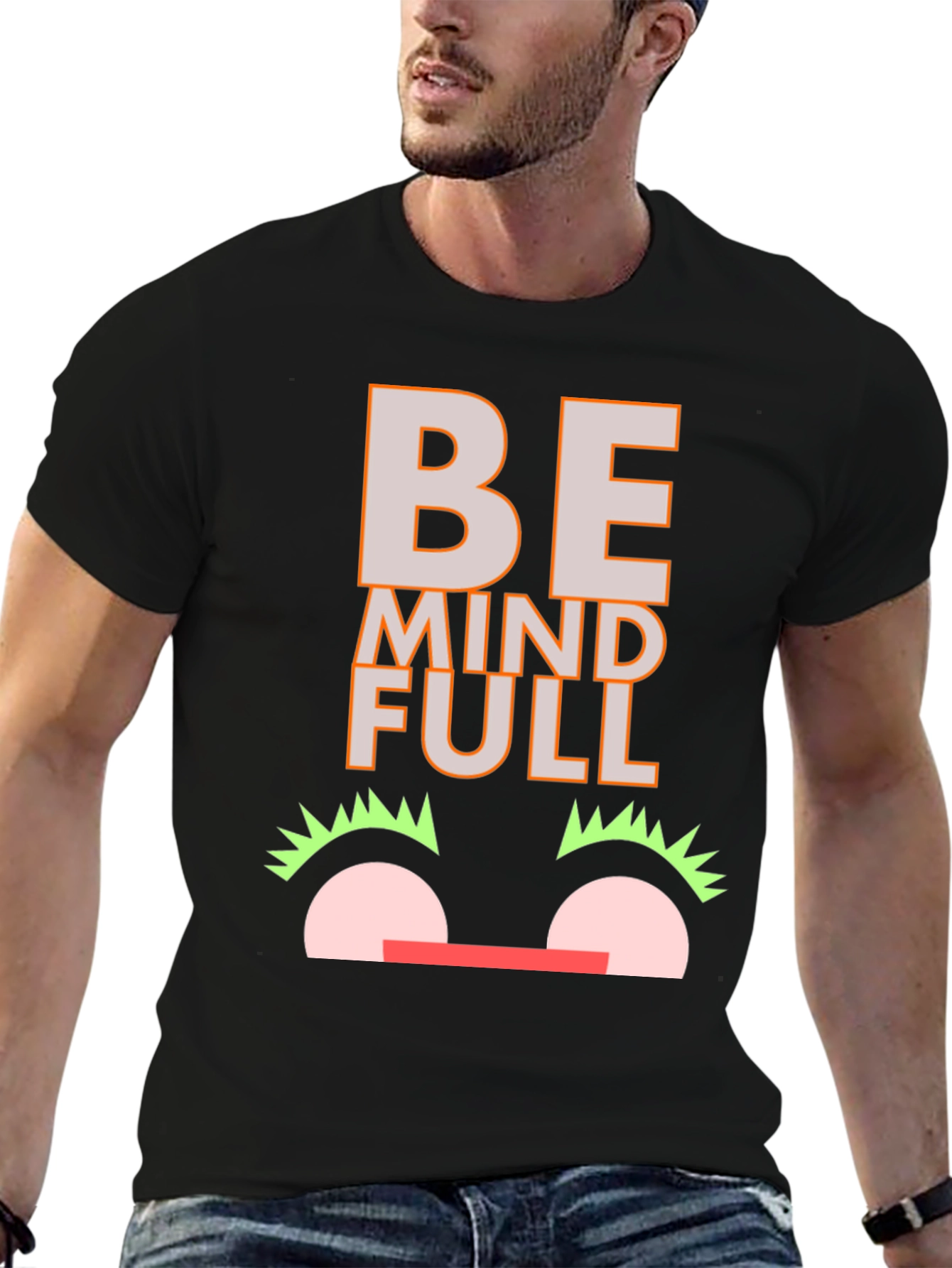 Be Mindful Graphic Tee - Black Casual Shirt