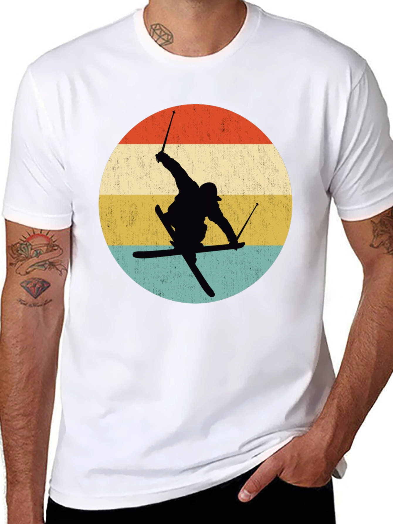 Retro Skiing Silhouette T-Shirt