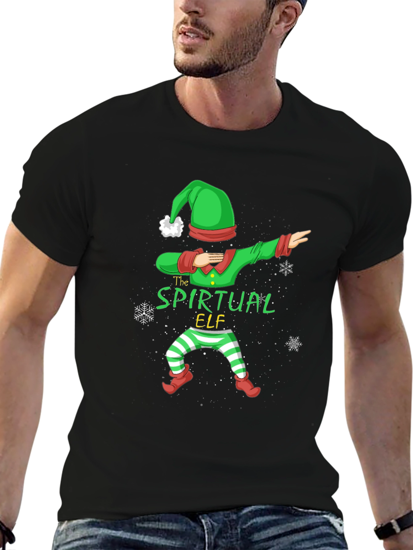 Spiritual Elf Dabbing Graphic Tee