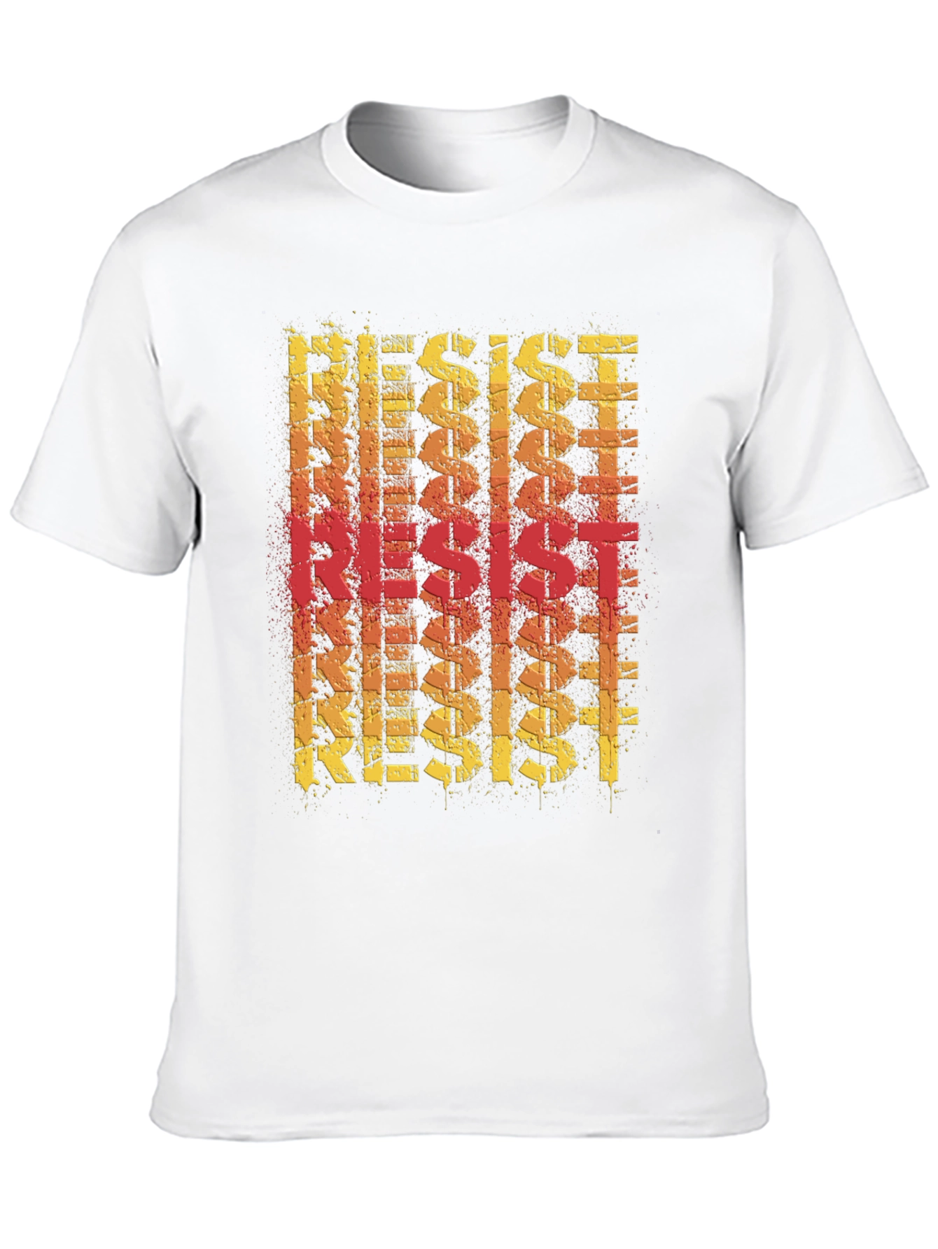 Resist Graphic Print Tee - Bold Statement T-Shirt