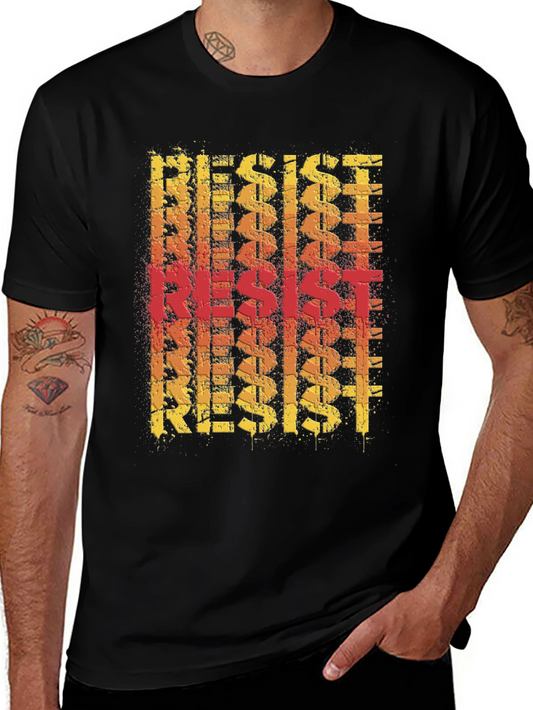 Resist Graphic Print Tee - Bold Statement T-Shirt