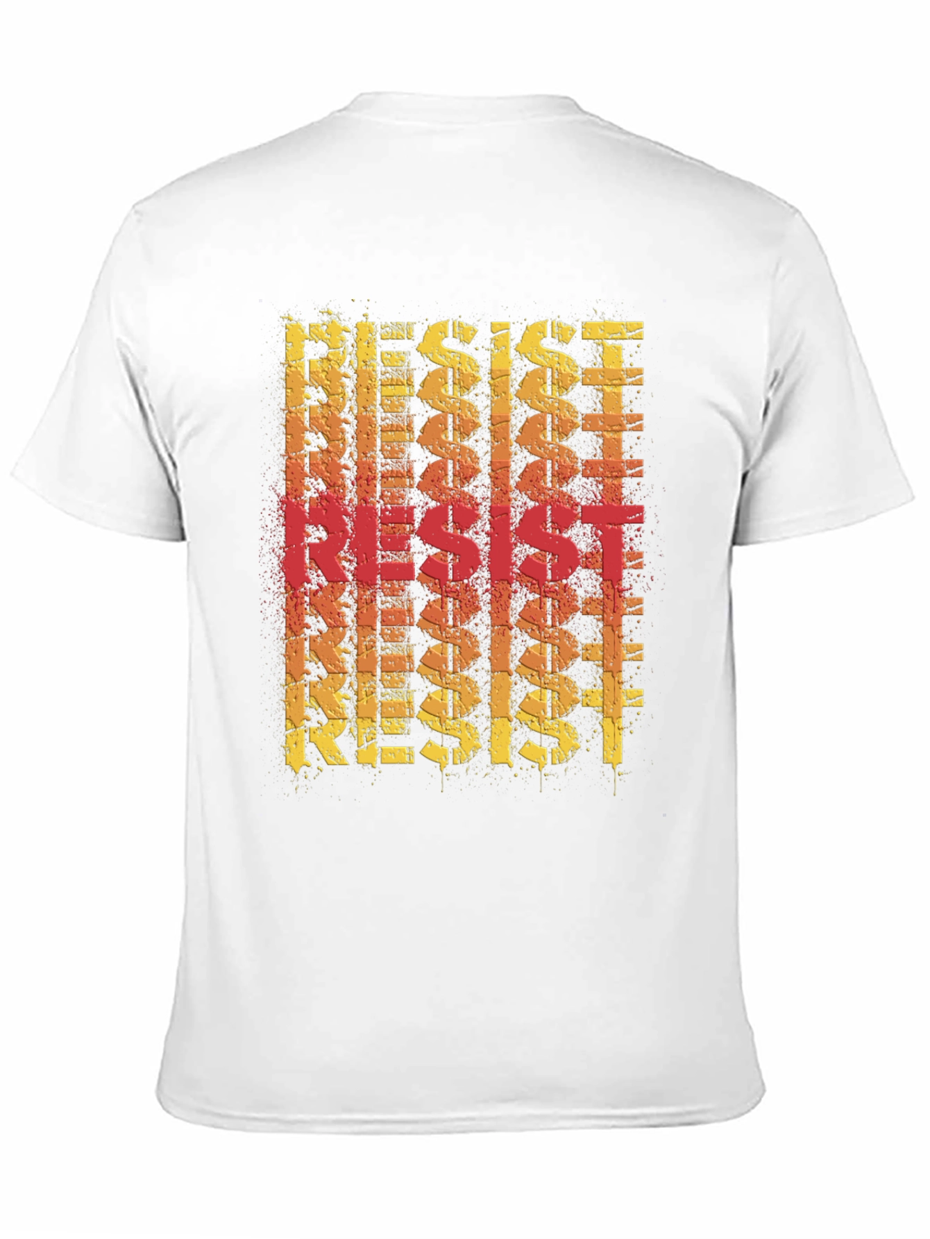 Resist Graphic Print Tee - Bold Statement T-Shirt