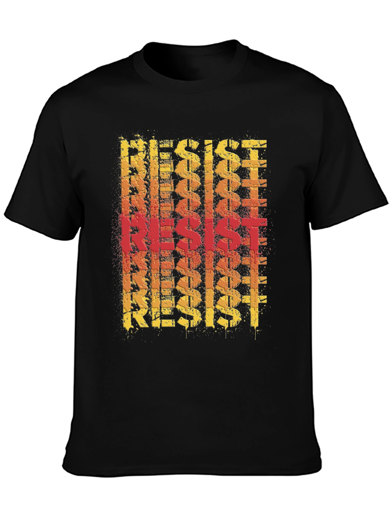 Resist Graphic Print Tee - Bold Statement T-Shirt