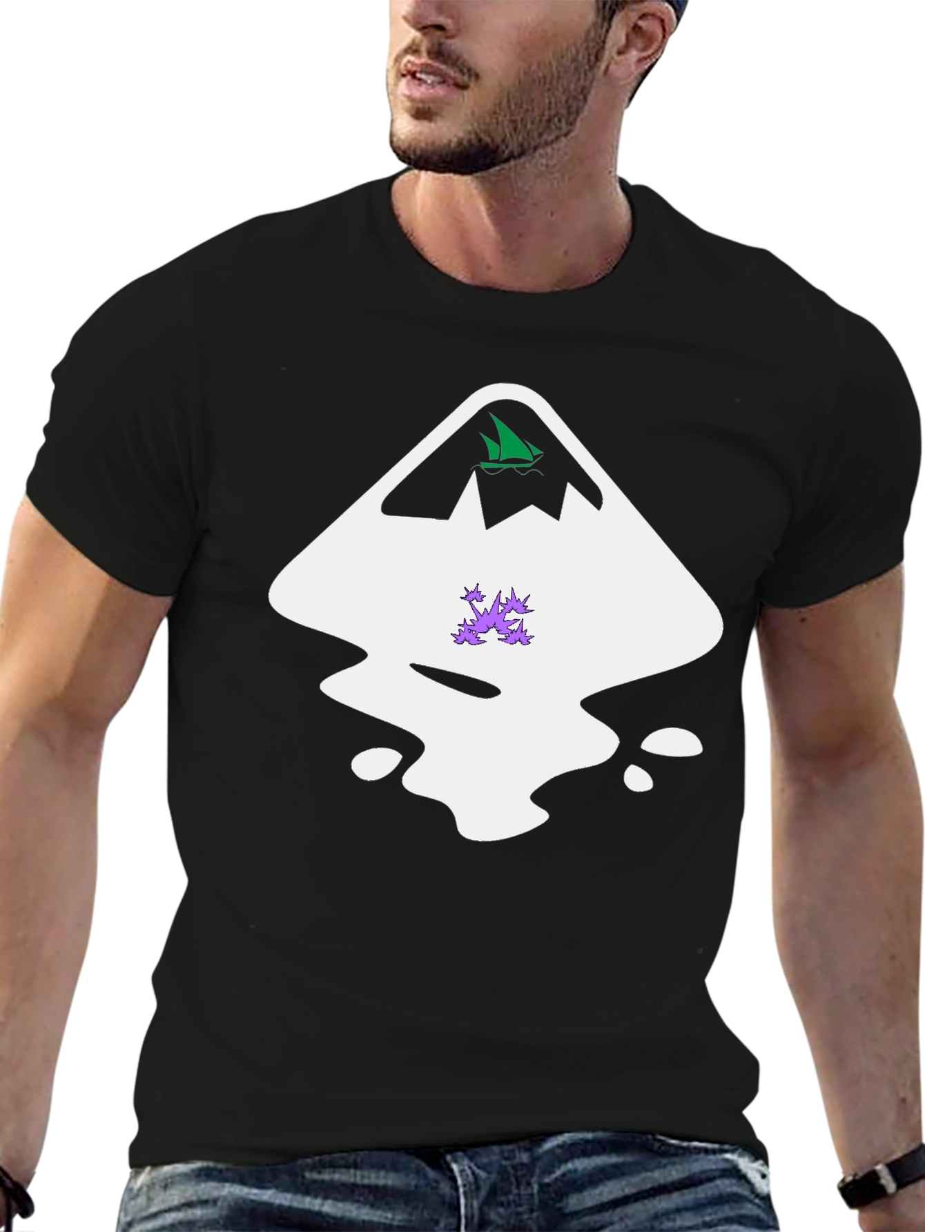 Abstract Graphic Tee - Black