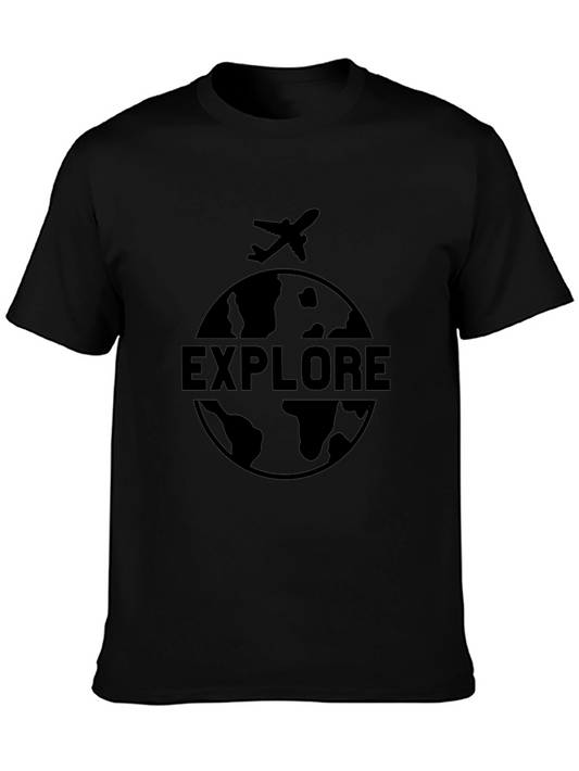 Explore Globe Graphic Tee - Black