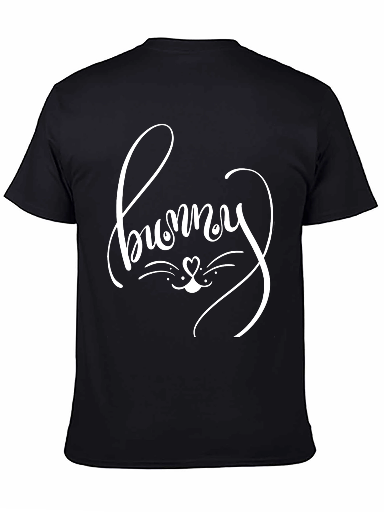 Bunny Graphic Tee - Black Cotton Blend