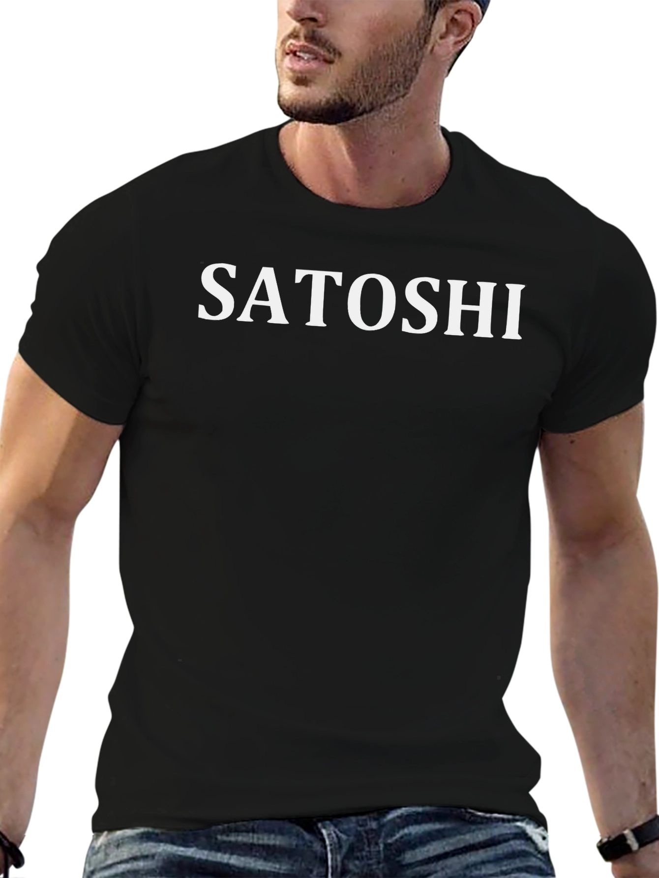 Satoshi Black T-Shirt - Crypto Inspired Style