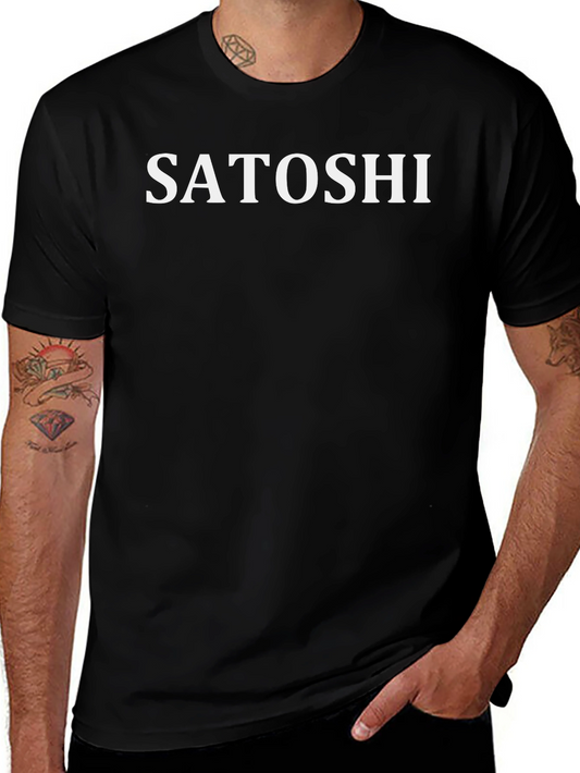 Satoshi Black T-Shirt - Crypto Inspired Style