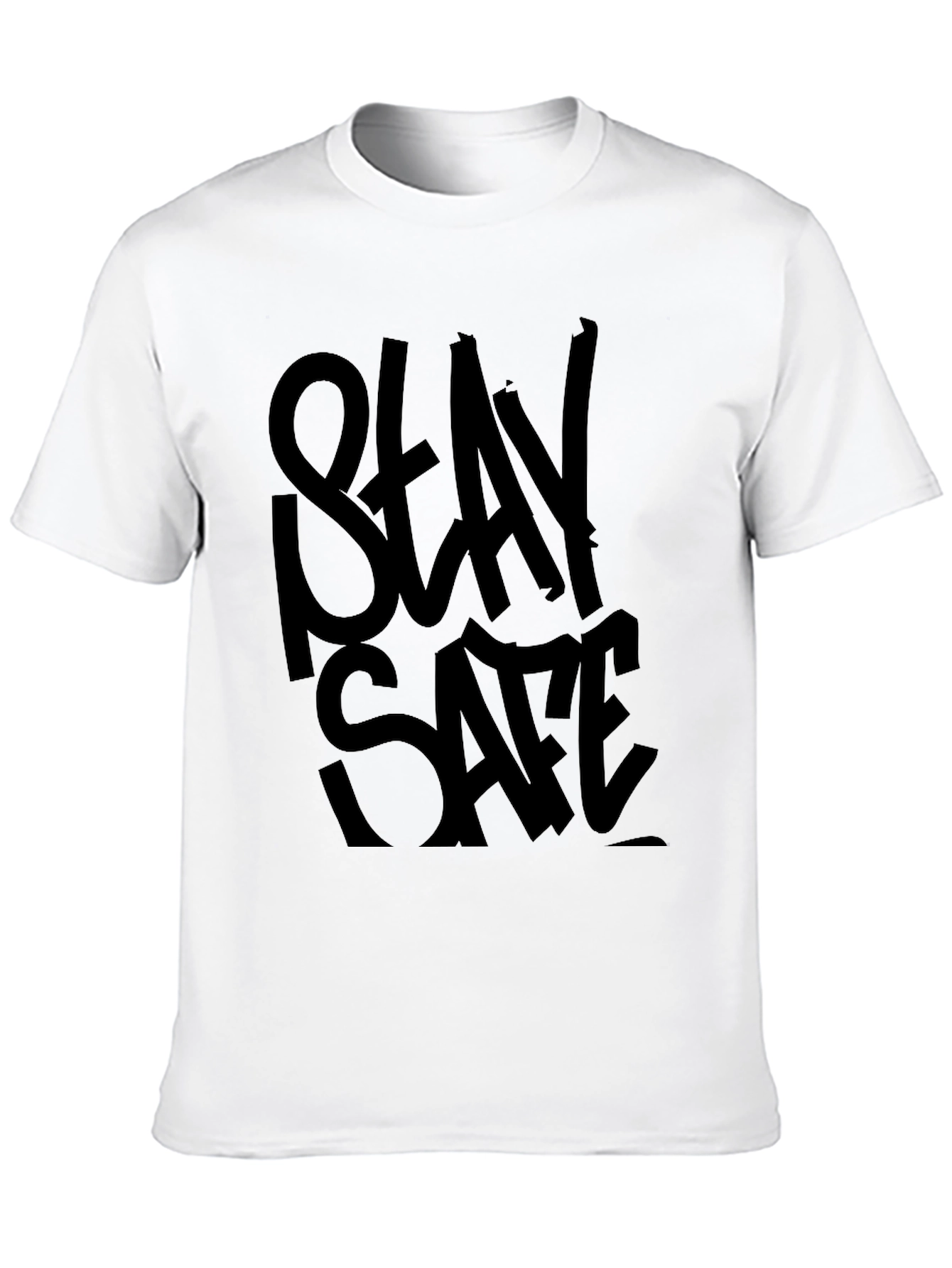 Stay Safe Black Graphic T-Shirt