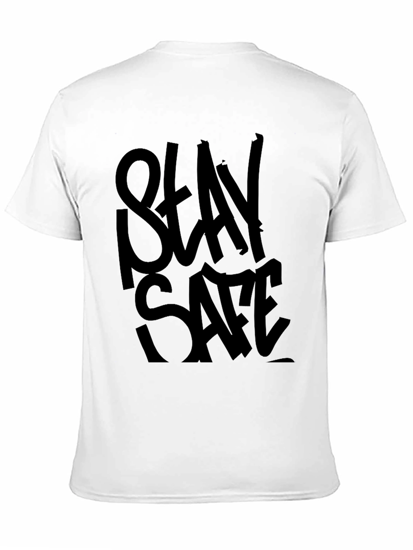 Stay Safe Black Graphic T-Shirt