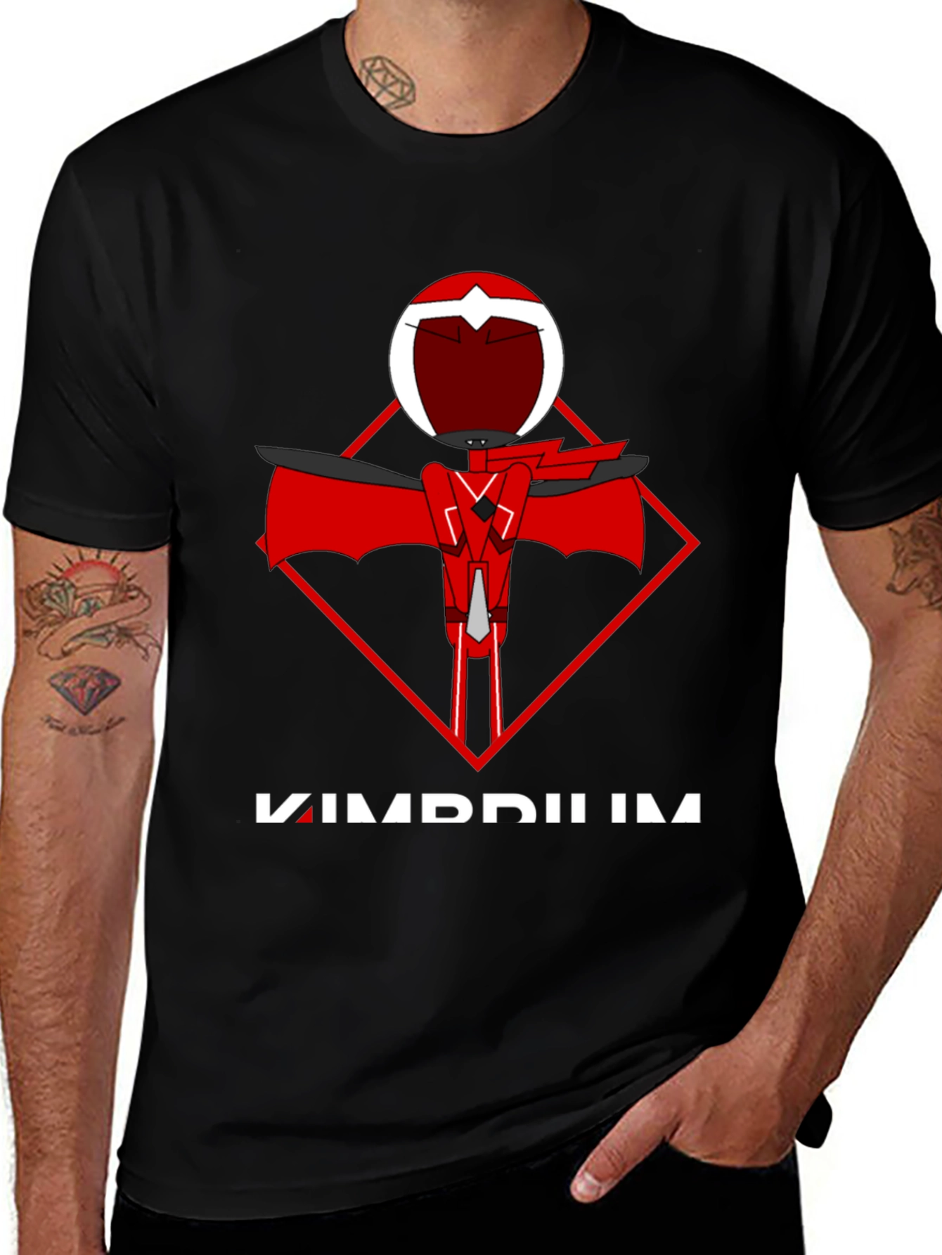 Kimbrium Robot Design Black T-Shirt
