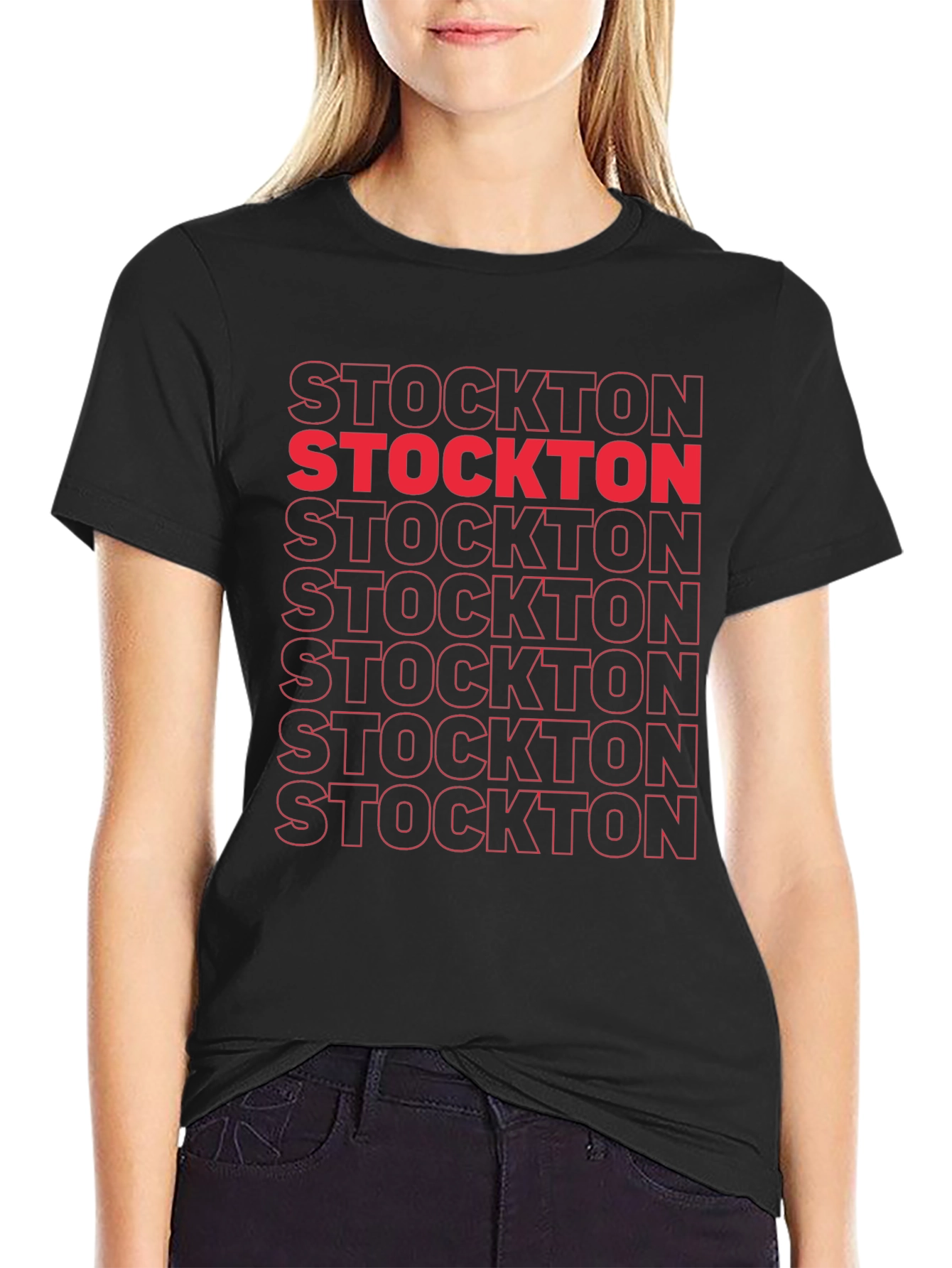 Stockton Graphic Tee - Bold Text Design