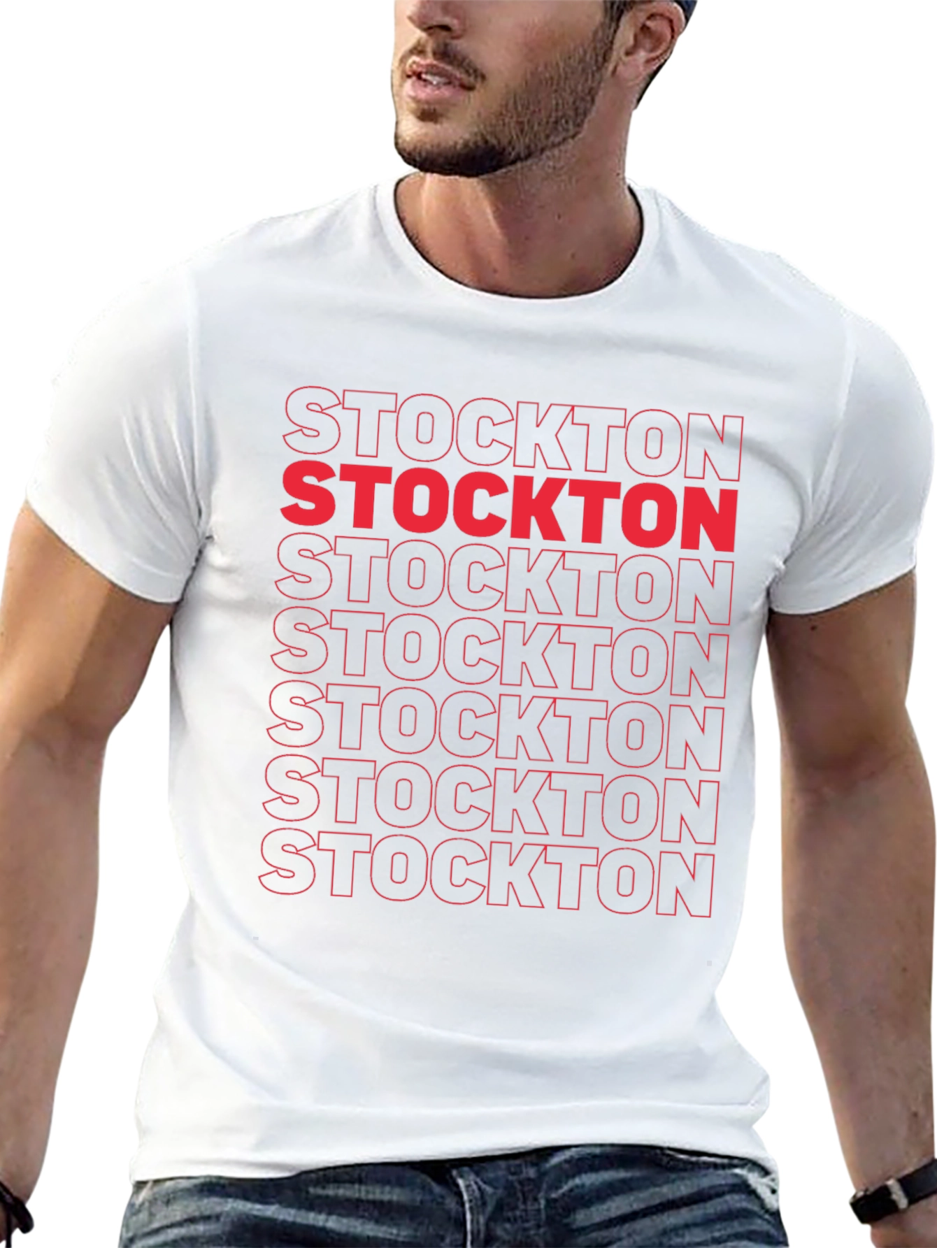 Stockton Graphic Tee - Bold Text Design
