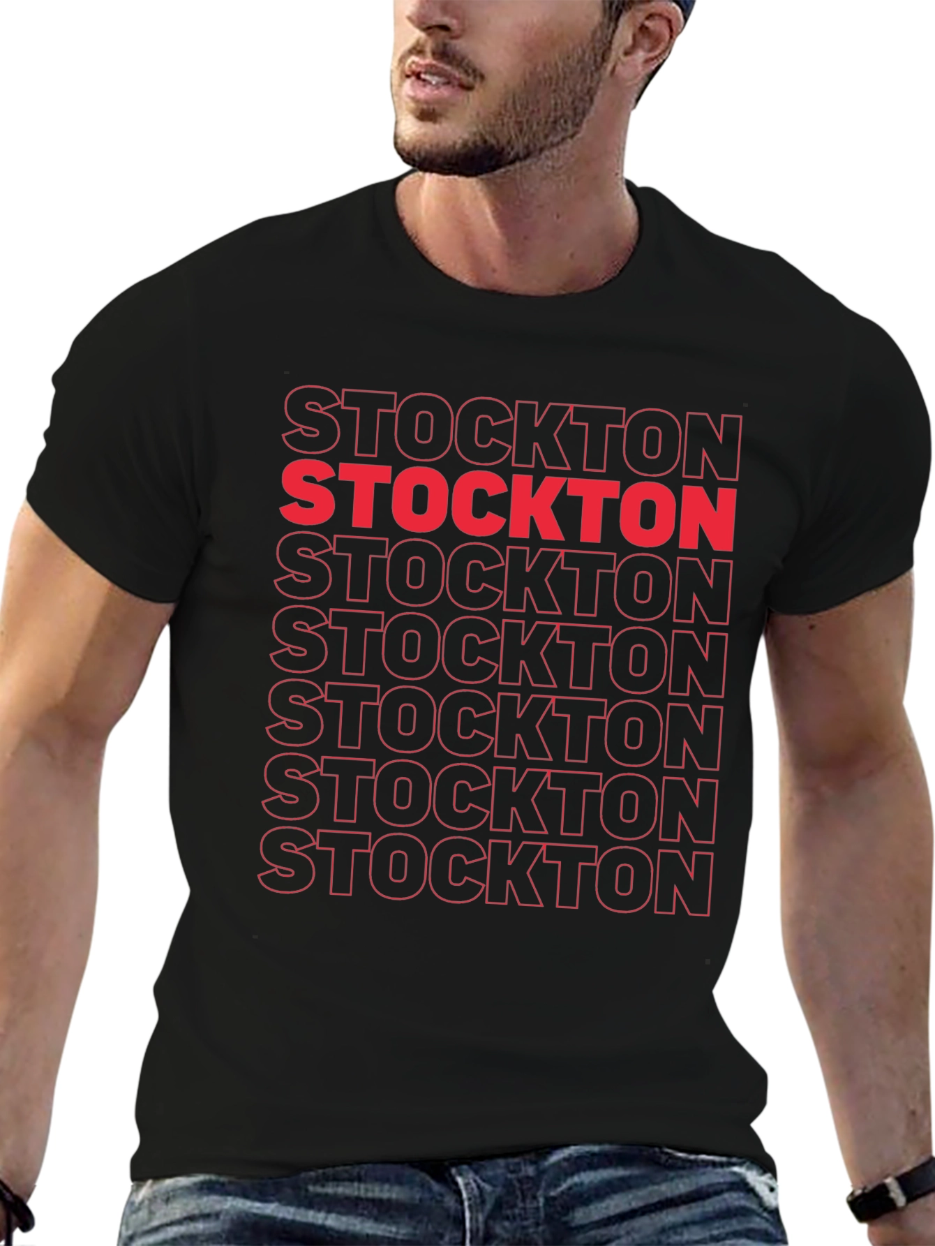 Stockton Graphic Tee - Bold Text Design