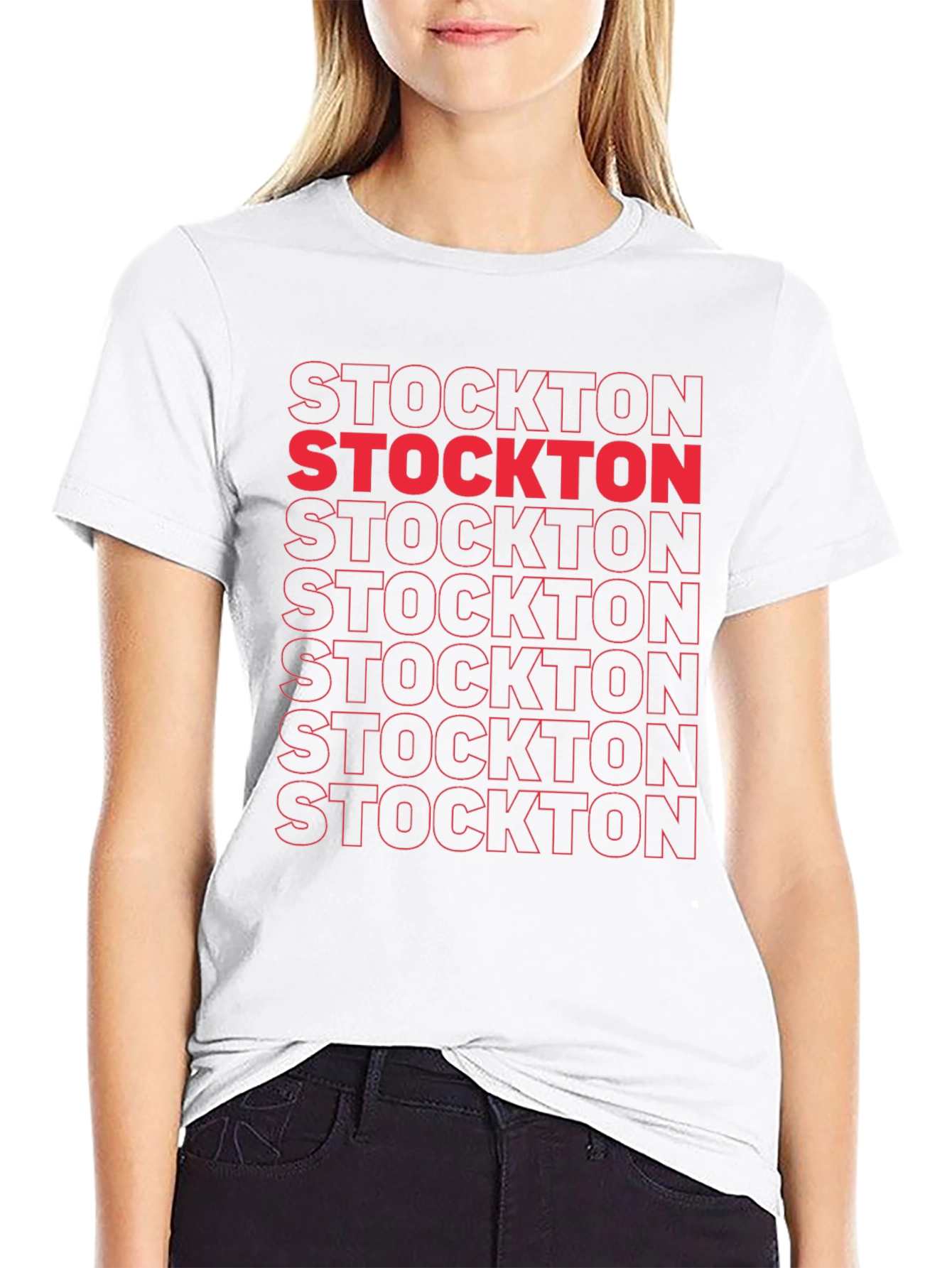Stockton Graphic Tee - Bold Text Design