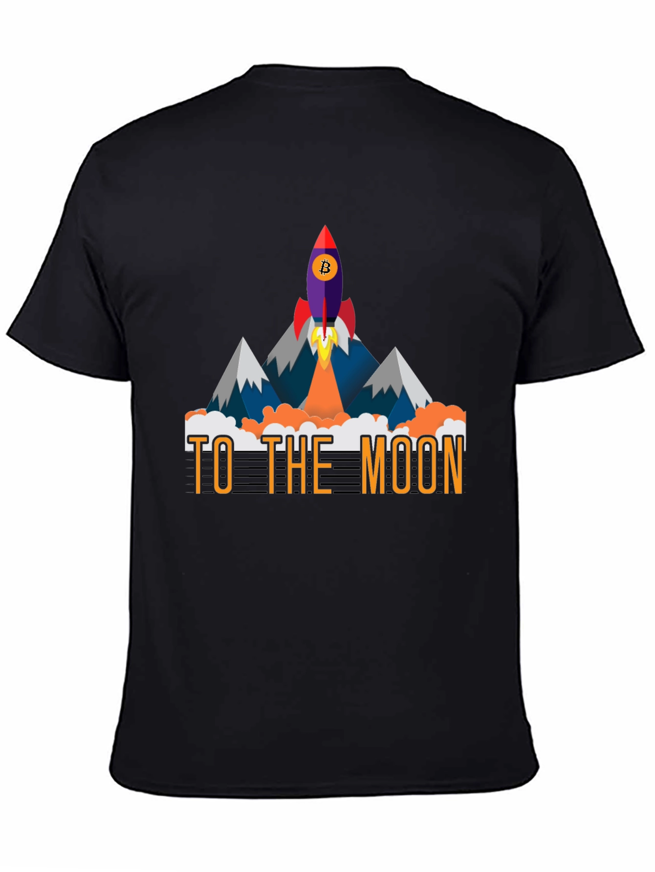 To The Moon Bitcoin Rocket Graphic Tee