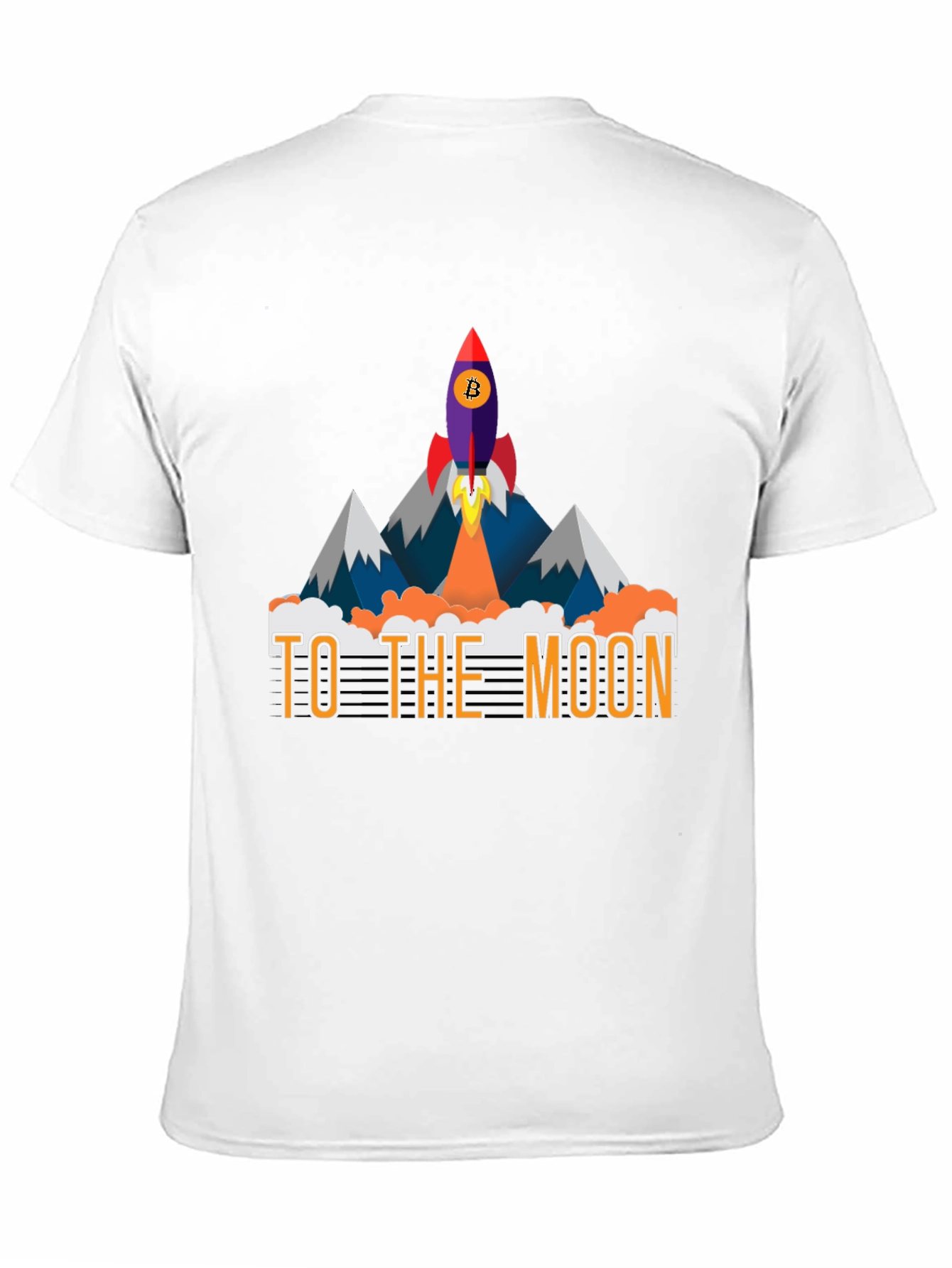 To The Moon Bitcoin Rocket Graphic Tee