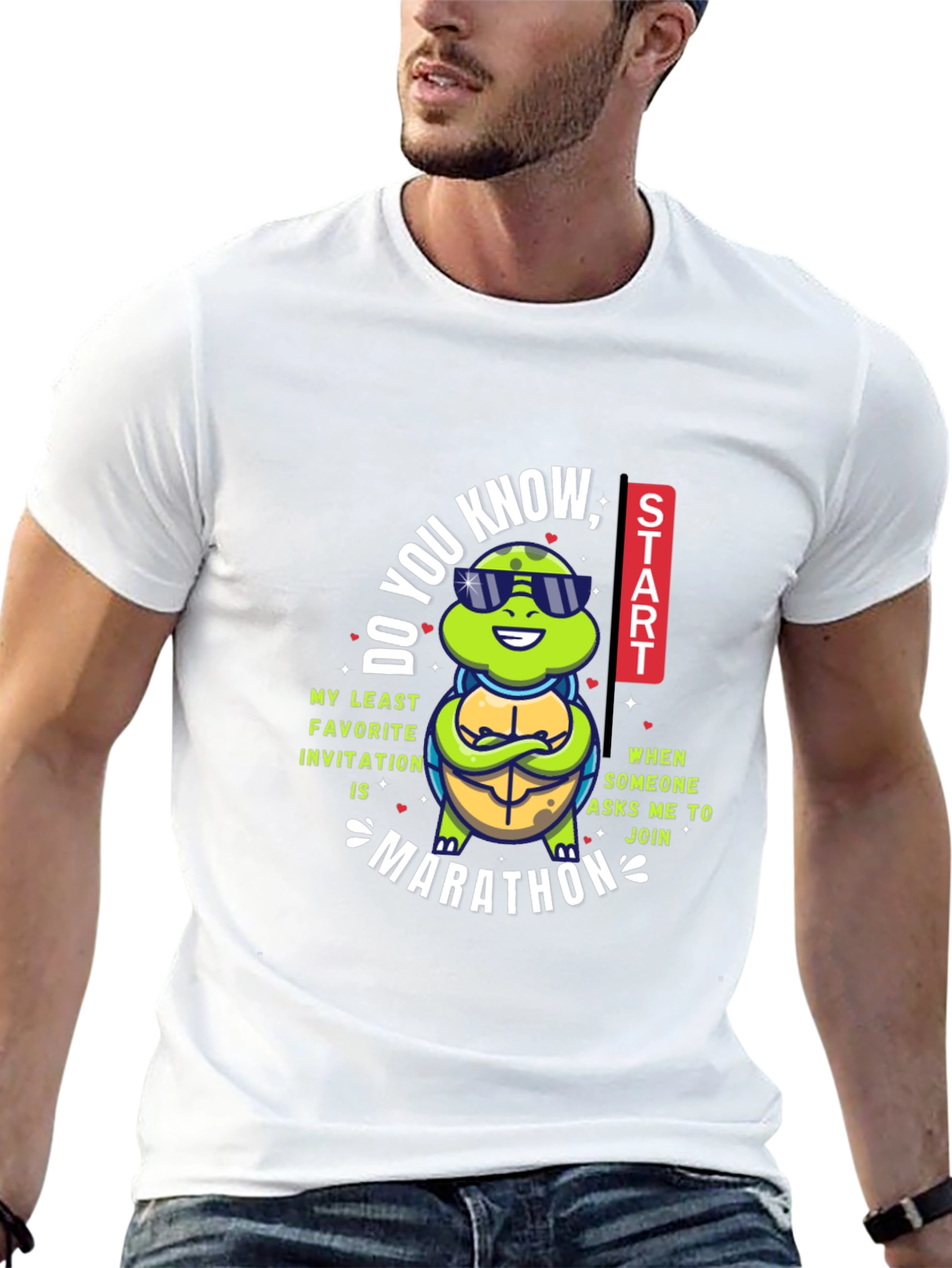 Funny Turtle Marathon T-Shirt