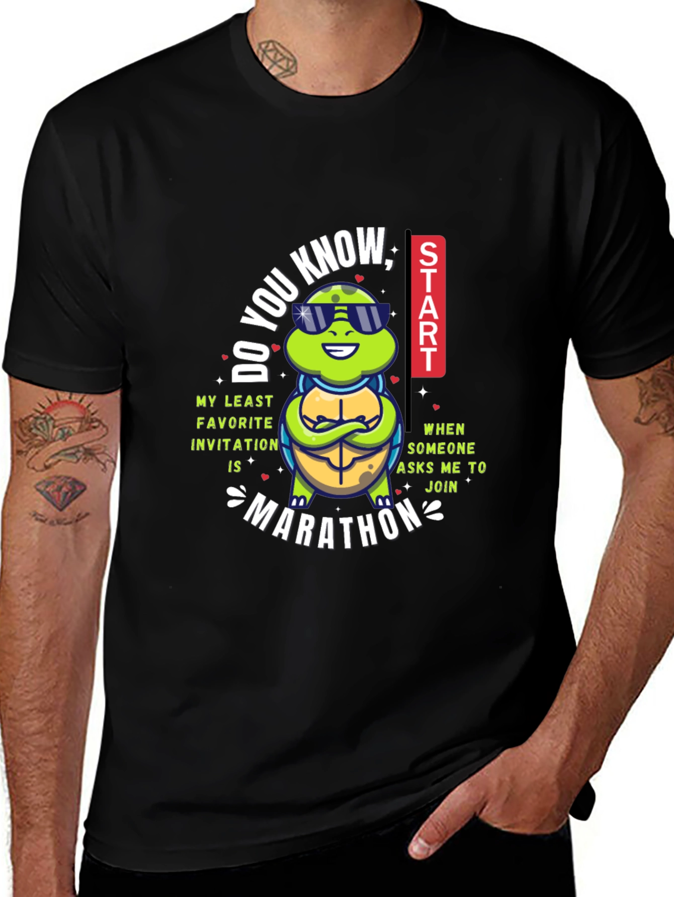 Funny Turtle Marathon T-Shirt