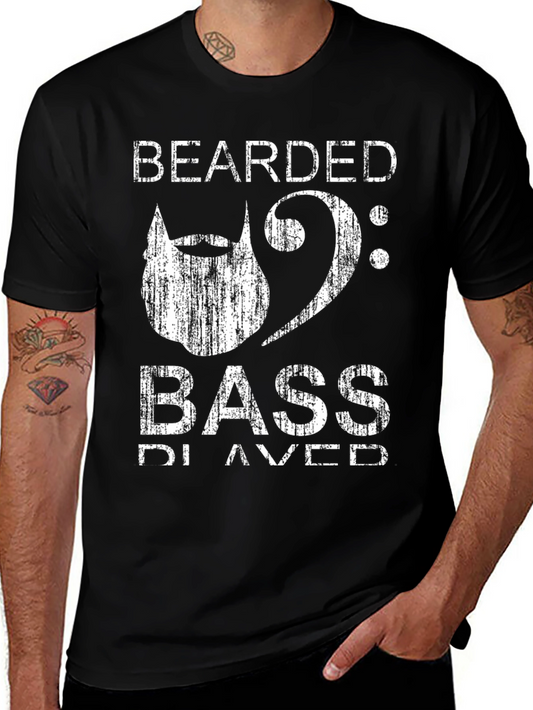 Bearded Bass Player Graphic T-Shirt