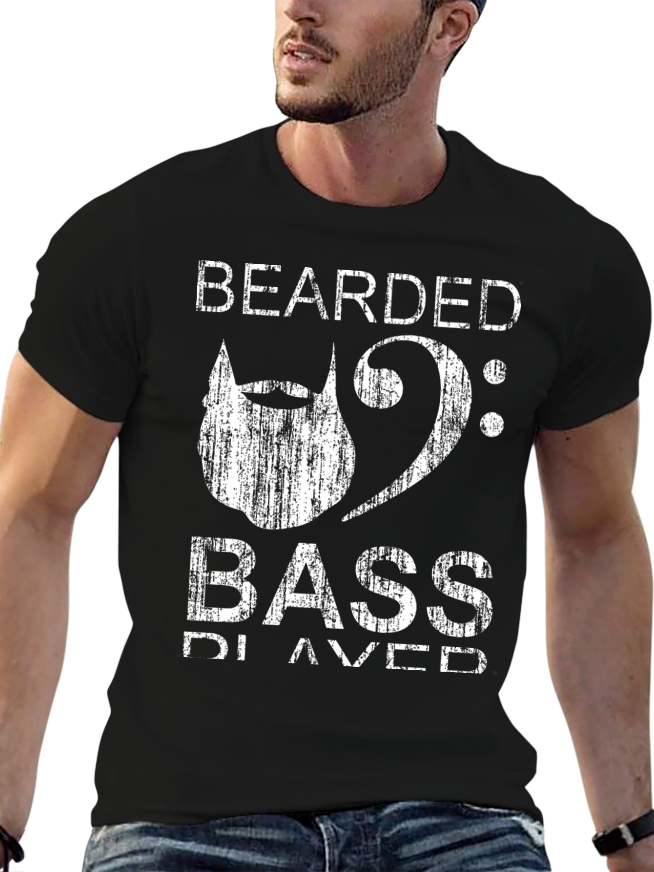 Bearded Bass Player Graphic T-Shirt