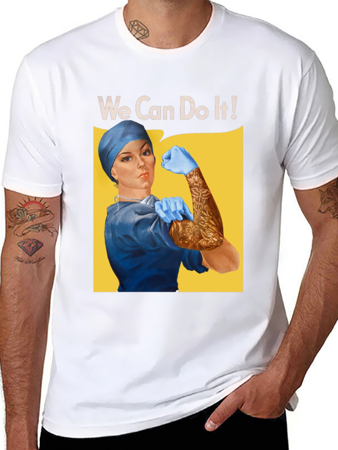 Rosie the Riveter Nurse We Can Do It T-Shirt
