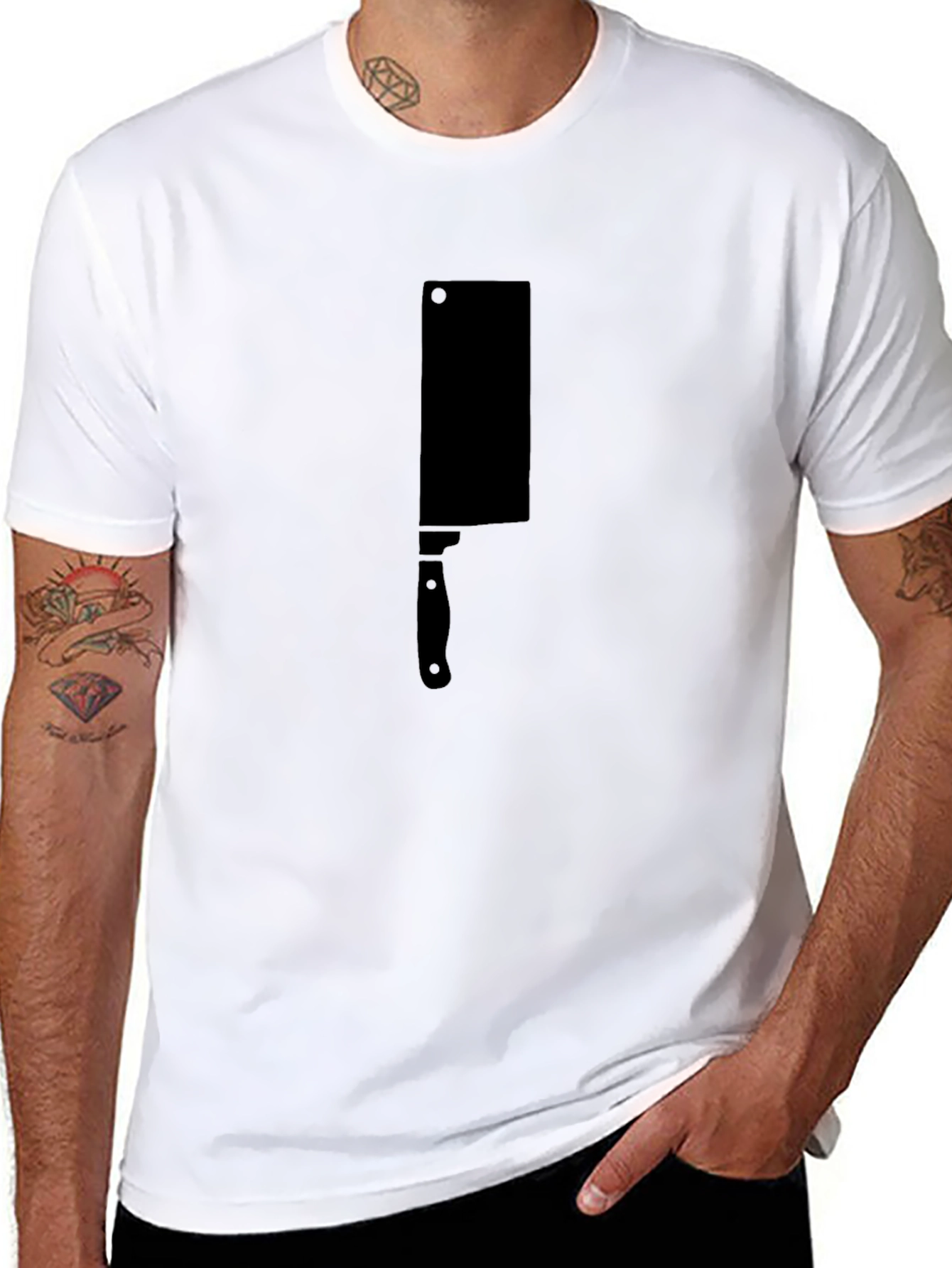 Black Butcher Knife Graphic T-Shirt