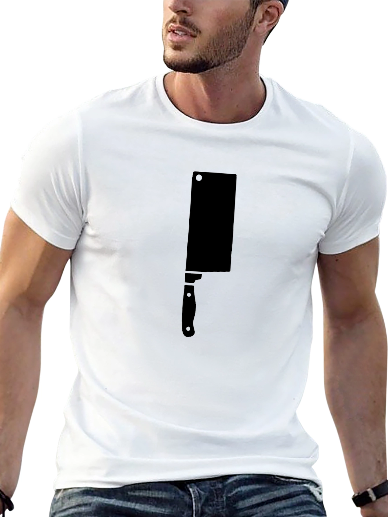 Black Butcher Knife Graphic T-Shirt
