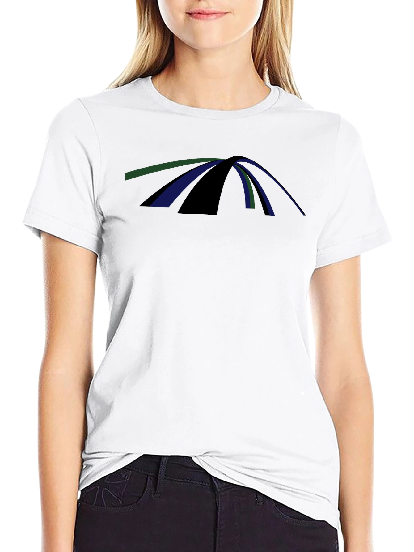 Abstract Arch Graphic Tee - Modern Casual Comfort