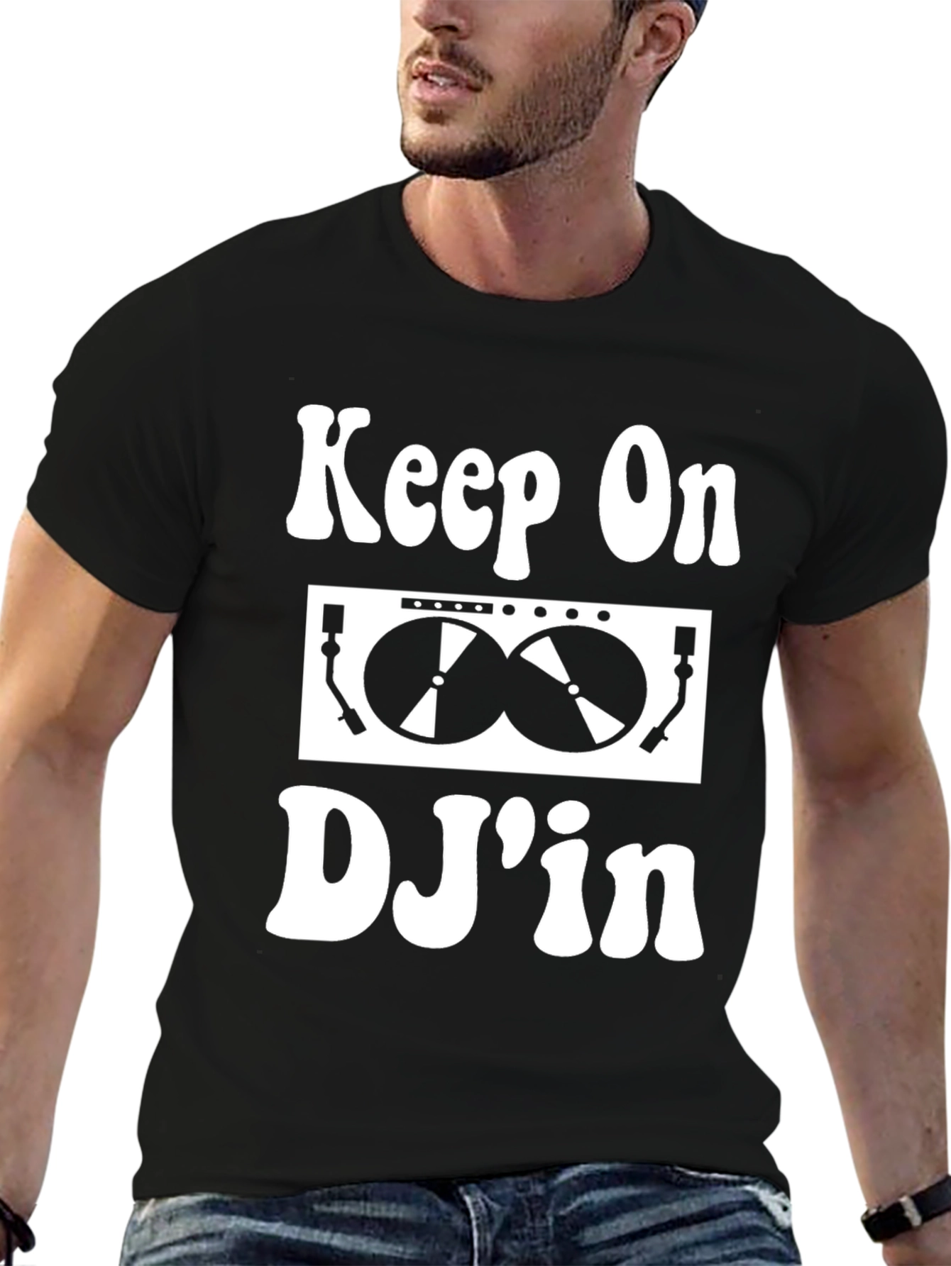 Keep On DJin Black T-Shirt